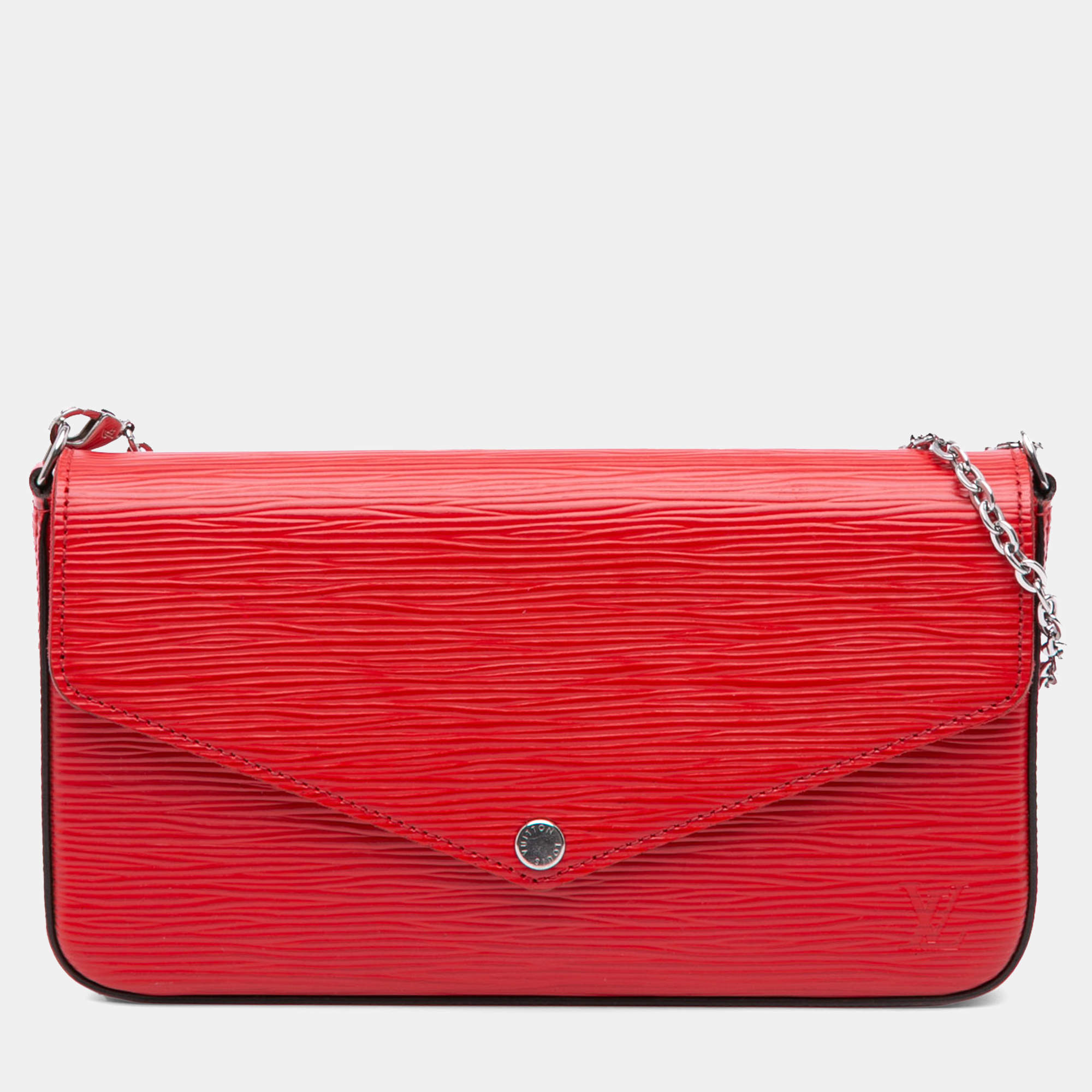 Pre Owned Louis Vuitton Red Epi Pochette Felicie