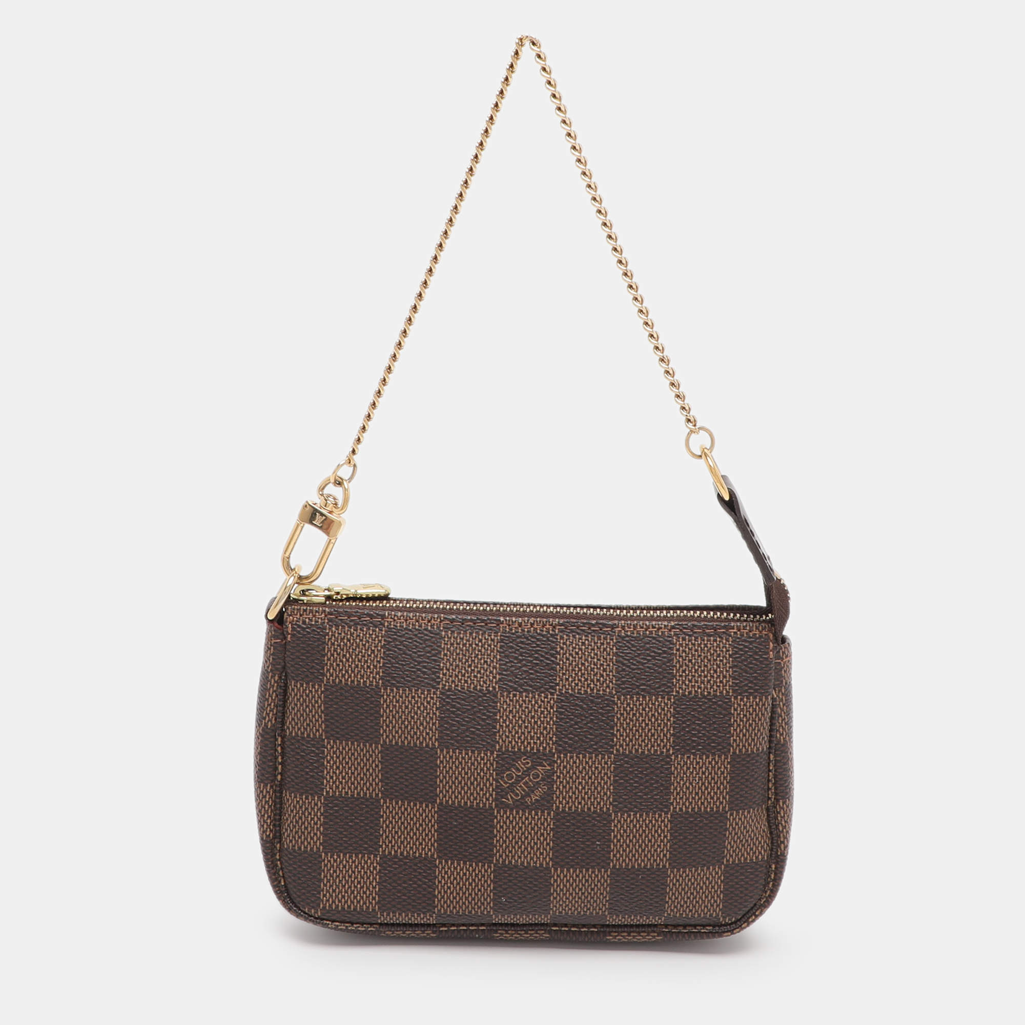 Pre Owned Louis Vuitton Damier Ebene Canvas Mini Pochette Accessoires Bag