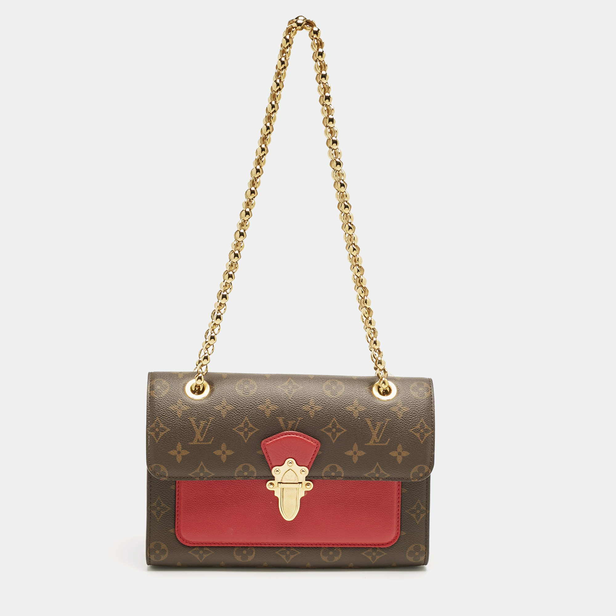 Pre Owned Louis Vuitton Cherry Monogram Canvas Victoire Bag