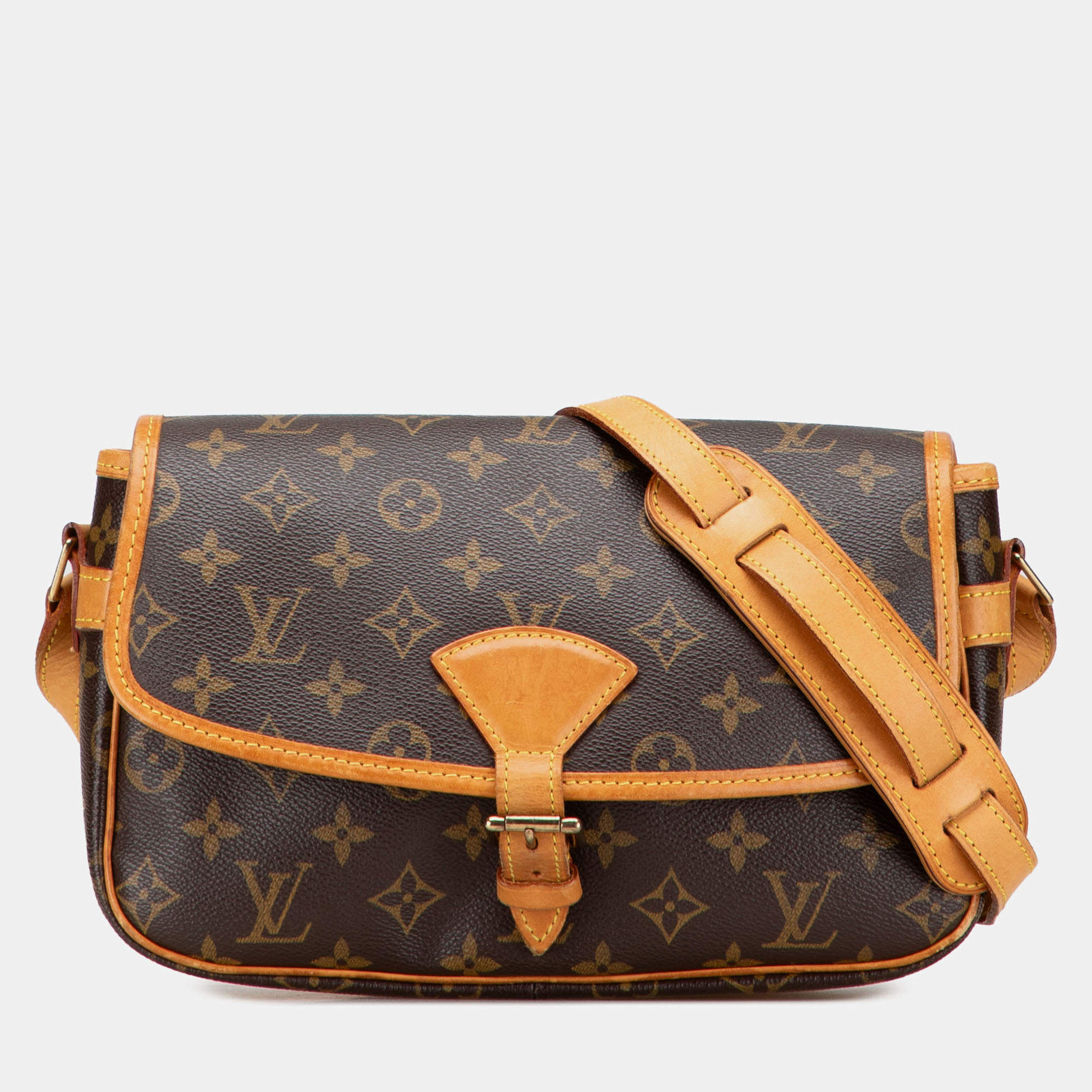 Pre Owned Louis Vuitton Brown Monogram Sologne
