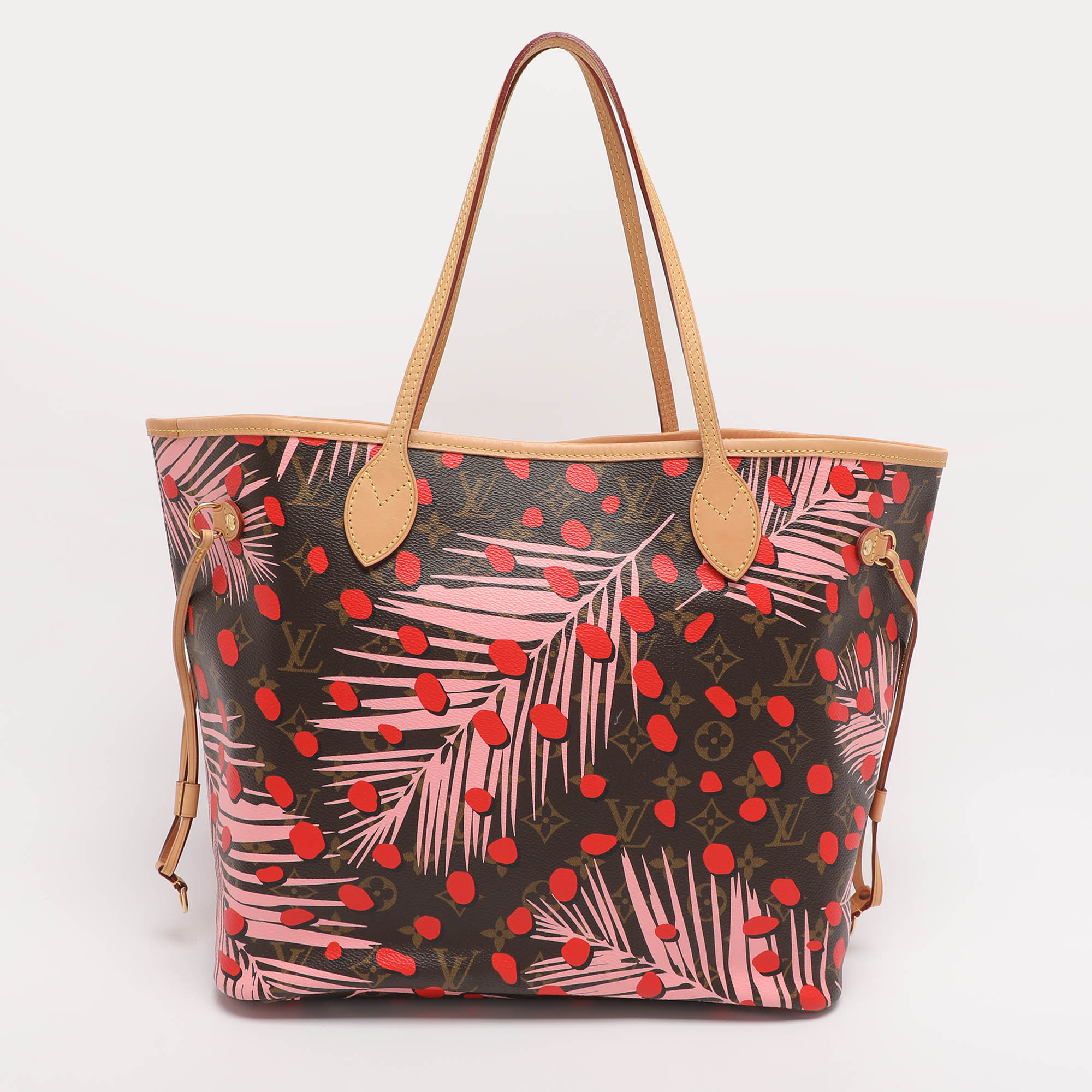 Pre Owned Louis Vuitton Monogram Canvas Jungle Dots Neverfull MM Bag