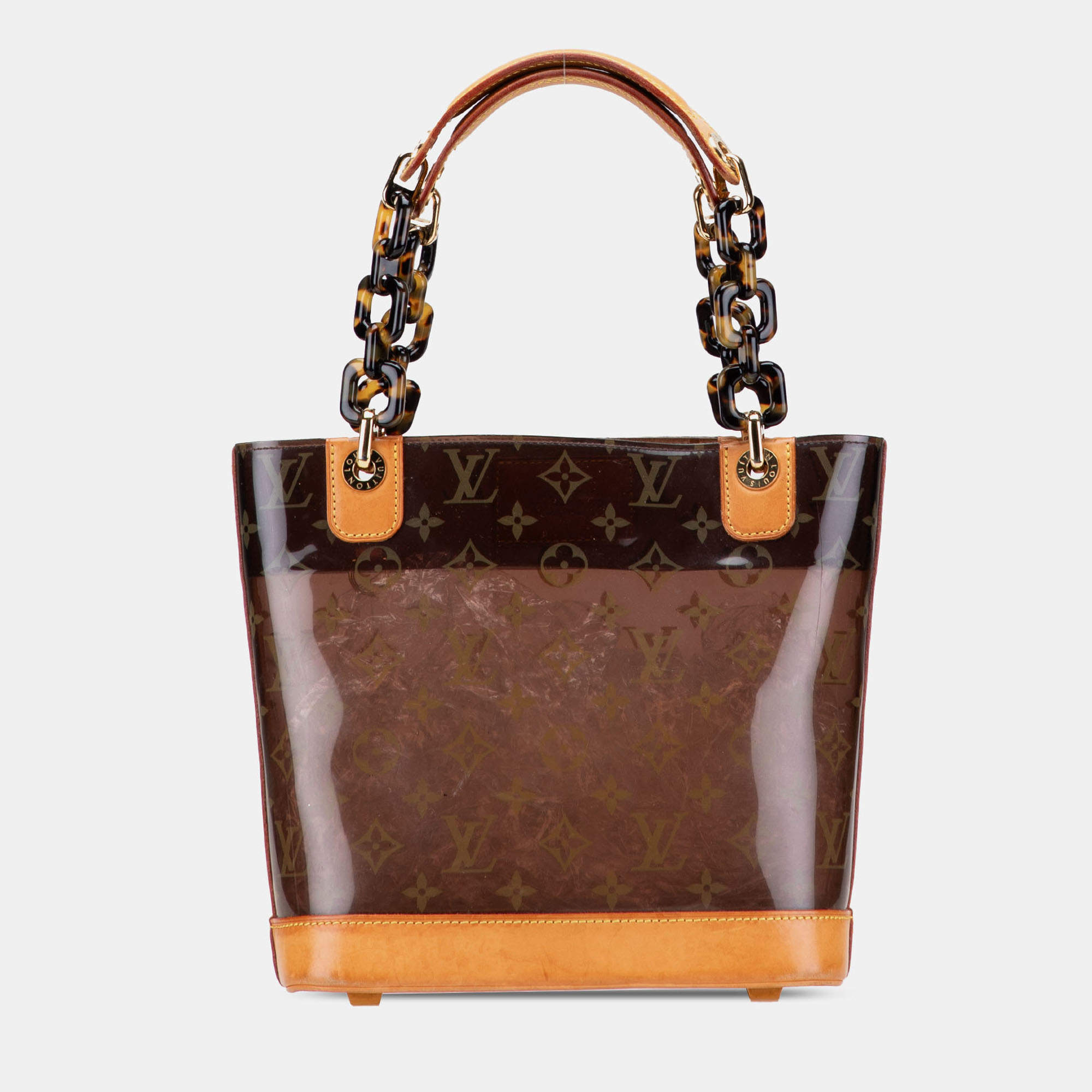 Pre Owned Louis Vuitton Brown Monogram Cabas Sac Ambre PM