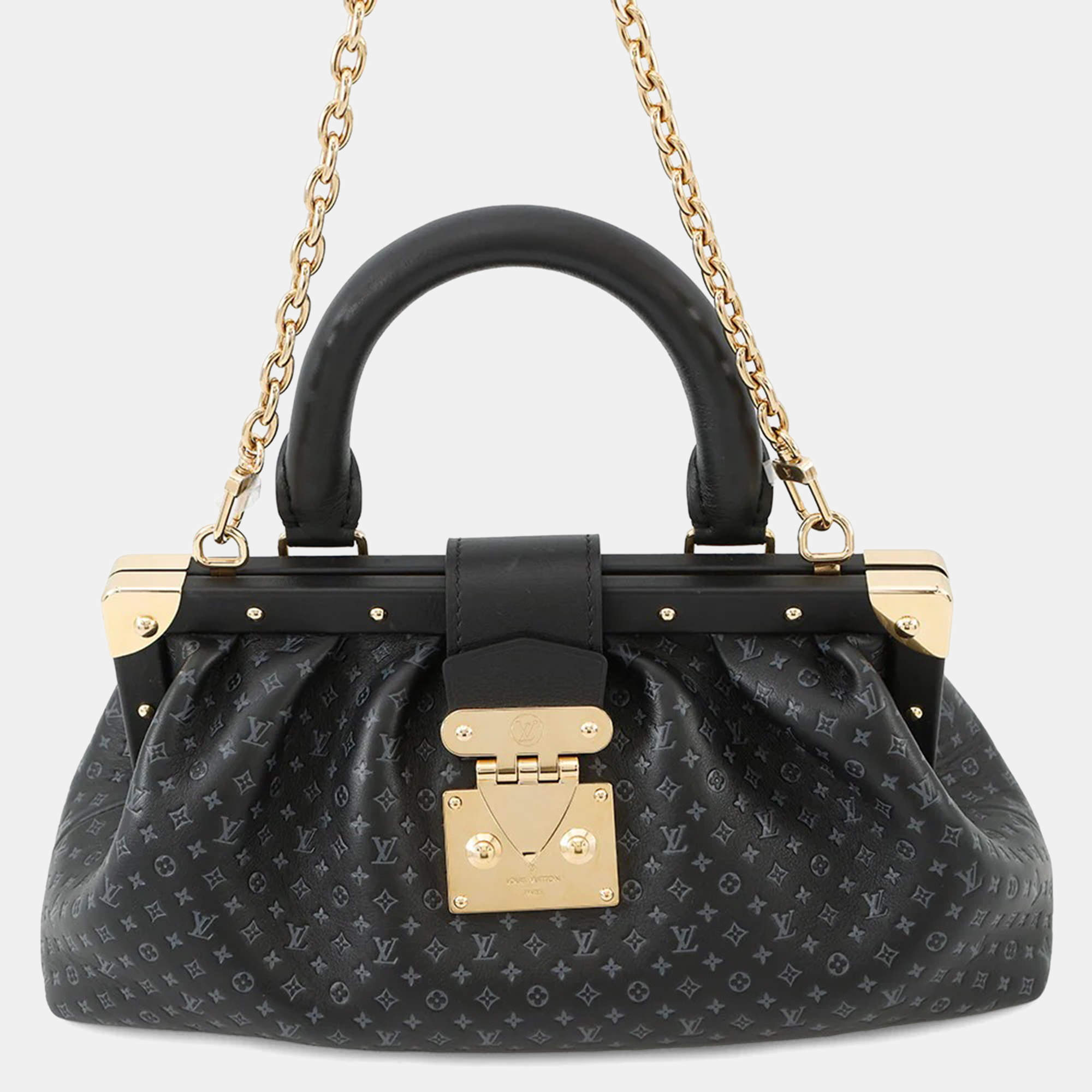 Pre Owned Louis Vuitton Monogramclutch Noir Nanogram