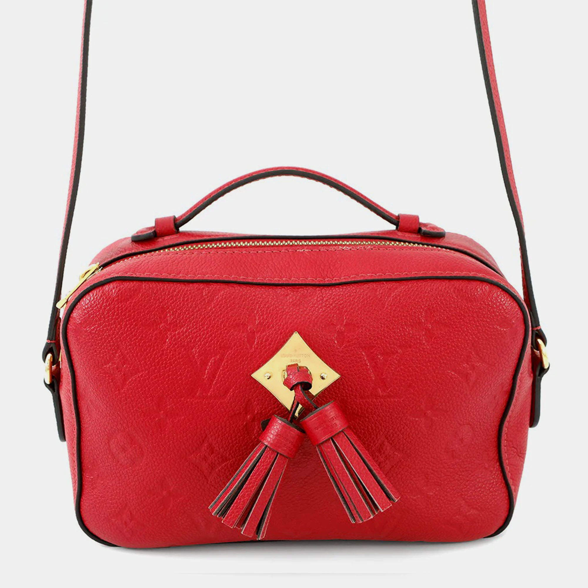 مملوكة مسبقًا Louis Vuitton Saintonge Scarlet Monogram Empreinte Leather Handbag