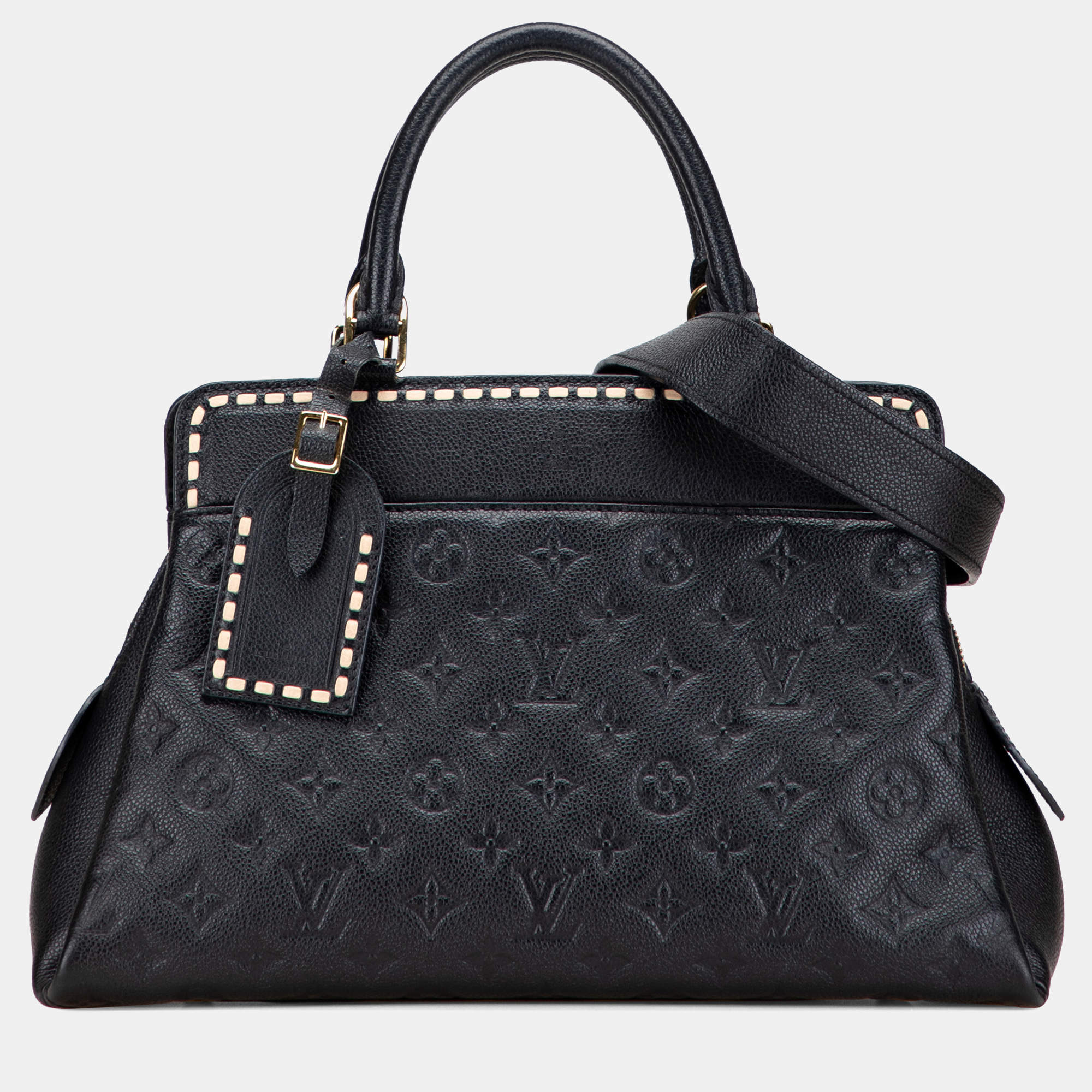 Pre Owned Louis Vuitton Black Monogram Empreinte Vosges MM