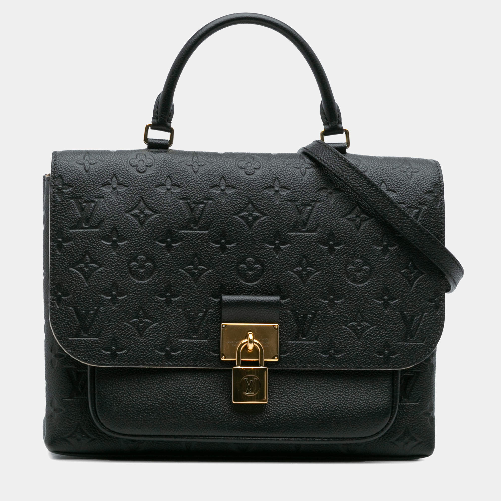 Pre Owned Louis Vuitton Black Monogram Empreinte Marignan