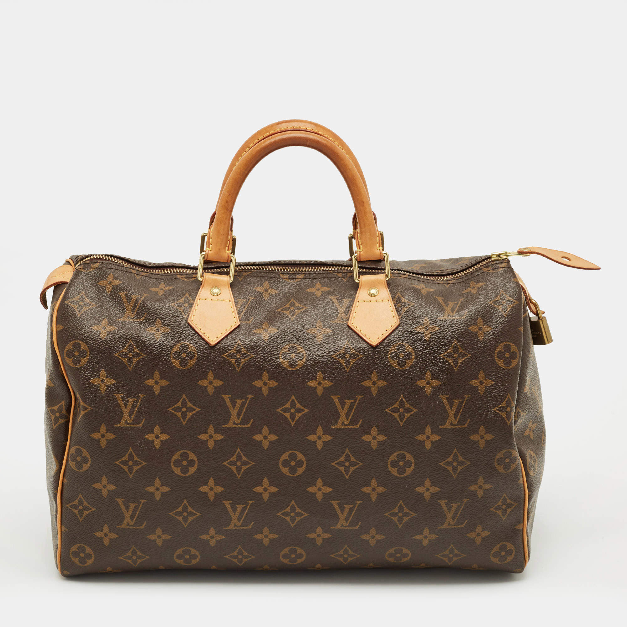 Pre Owned Louis Vuitton Monogram Canvas Speedy 35 Bag