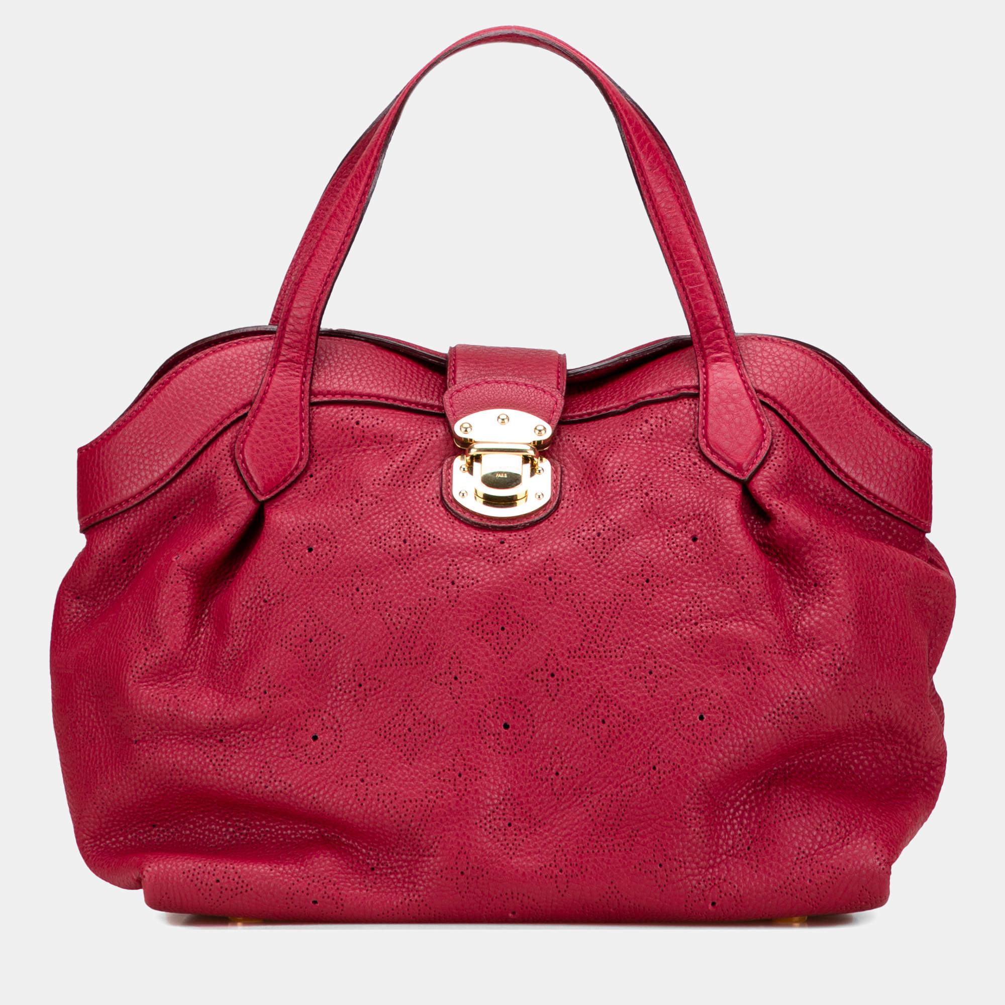 Pre Owned Louis Vuitton Red Monogram Mahina Cirrus PM