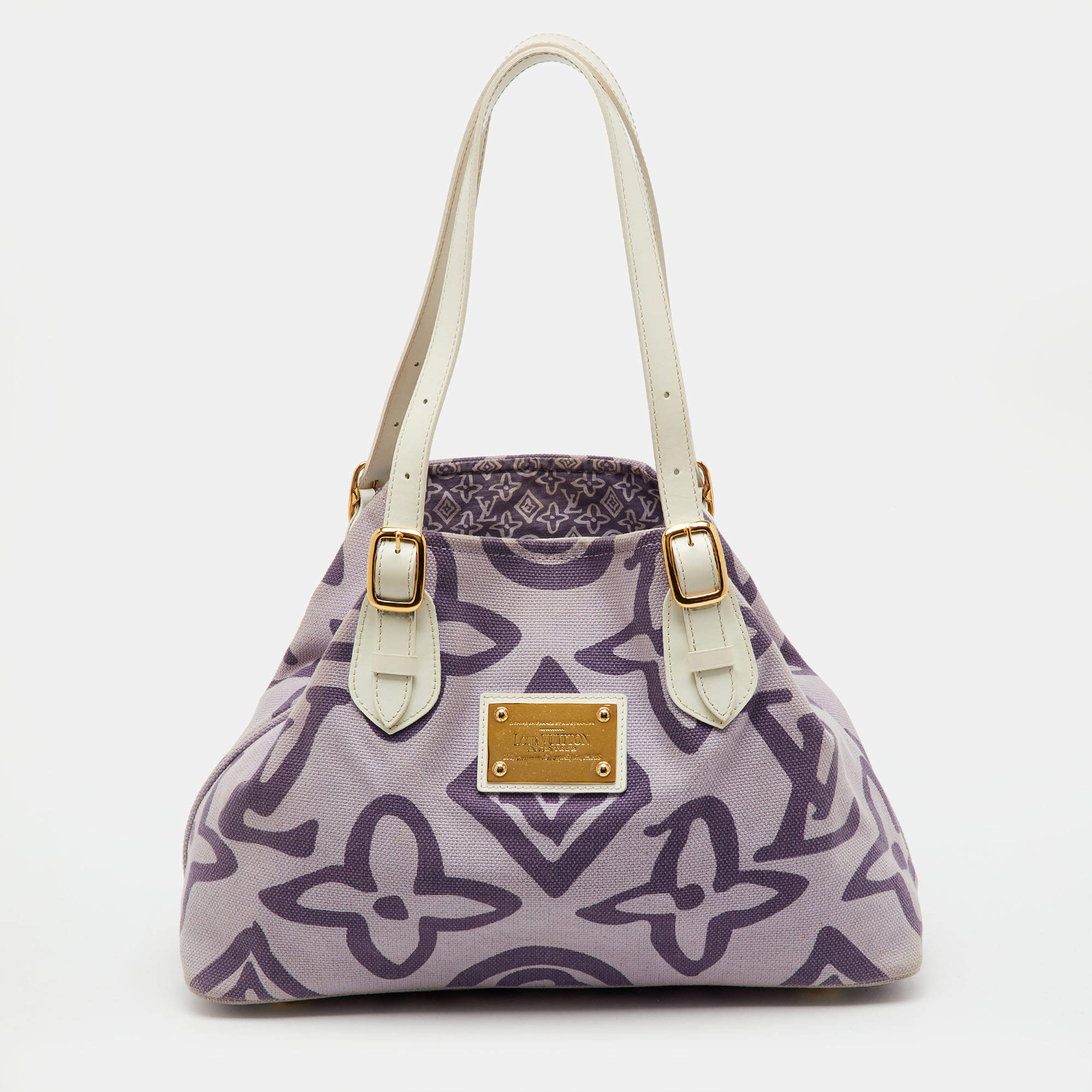 Pre Owned Louis Vuitton Limited Edition Lilac Tahitienne Cabas PM Bag