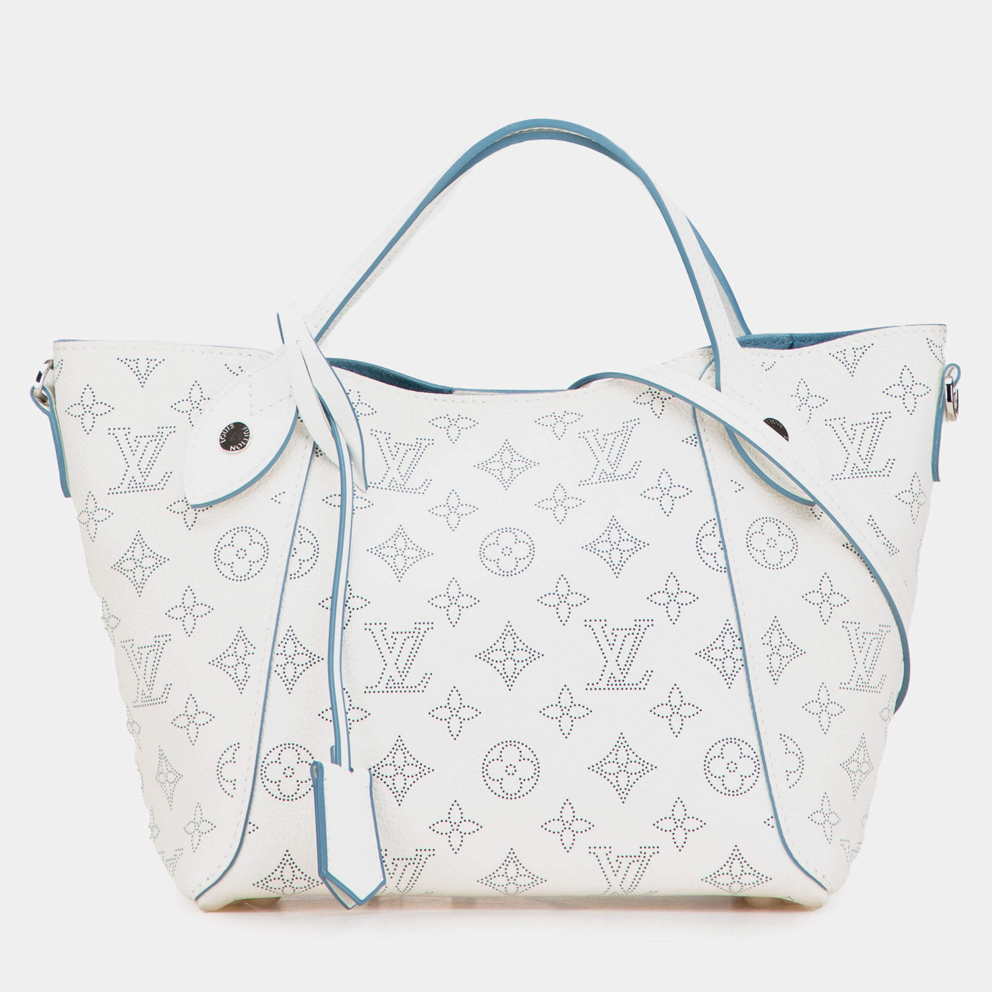 Pre Owned Louis Vuitton White Monogram Mahina Hina PM