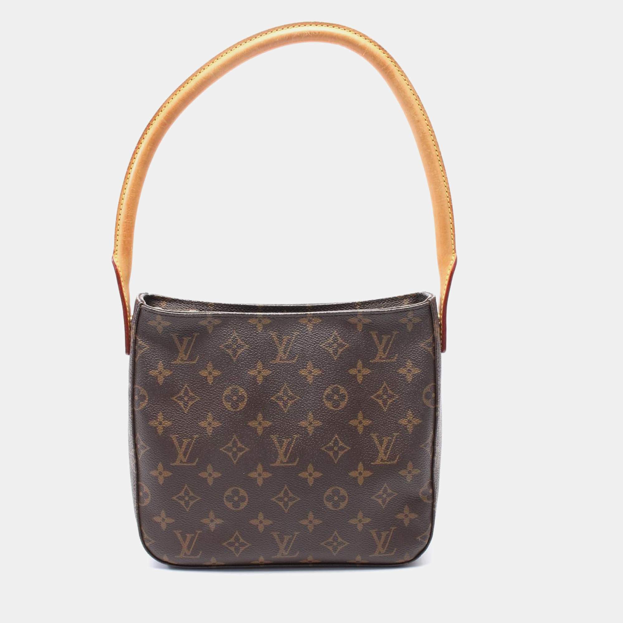 Pre Owned Louis Vuitton Looping MM Brown Monogram Canvas Shoulder Bag