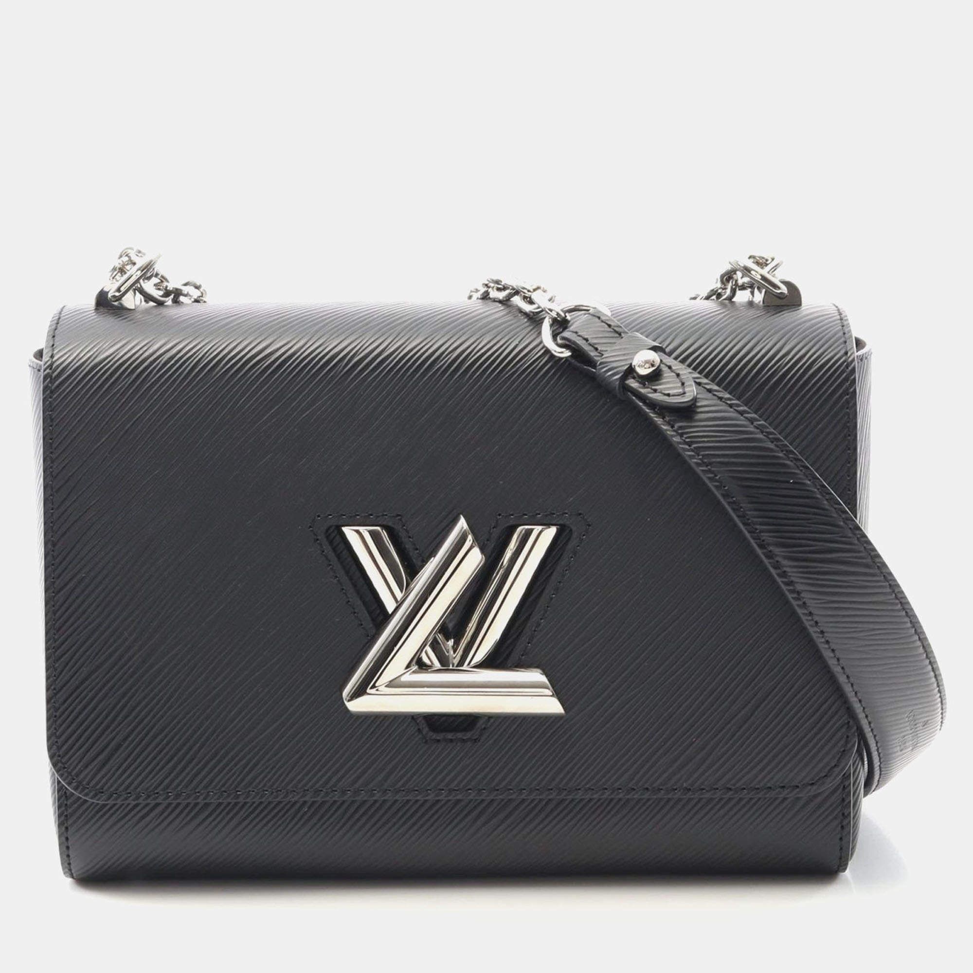 Pre Owned Louis Vuitton Twist MM Black Epi Leather Shoulder Bag