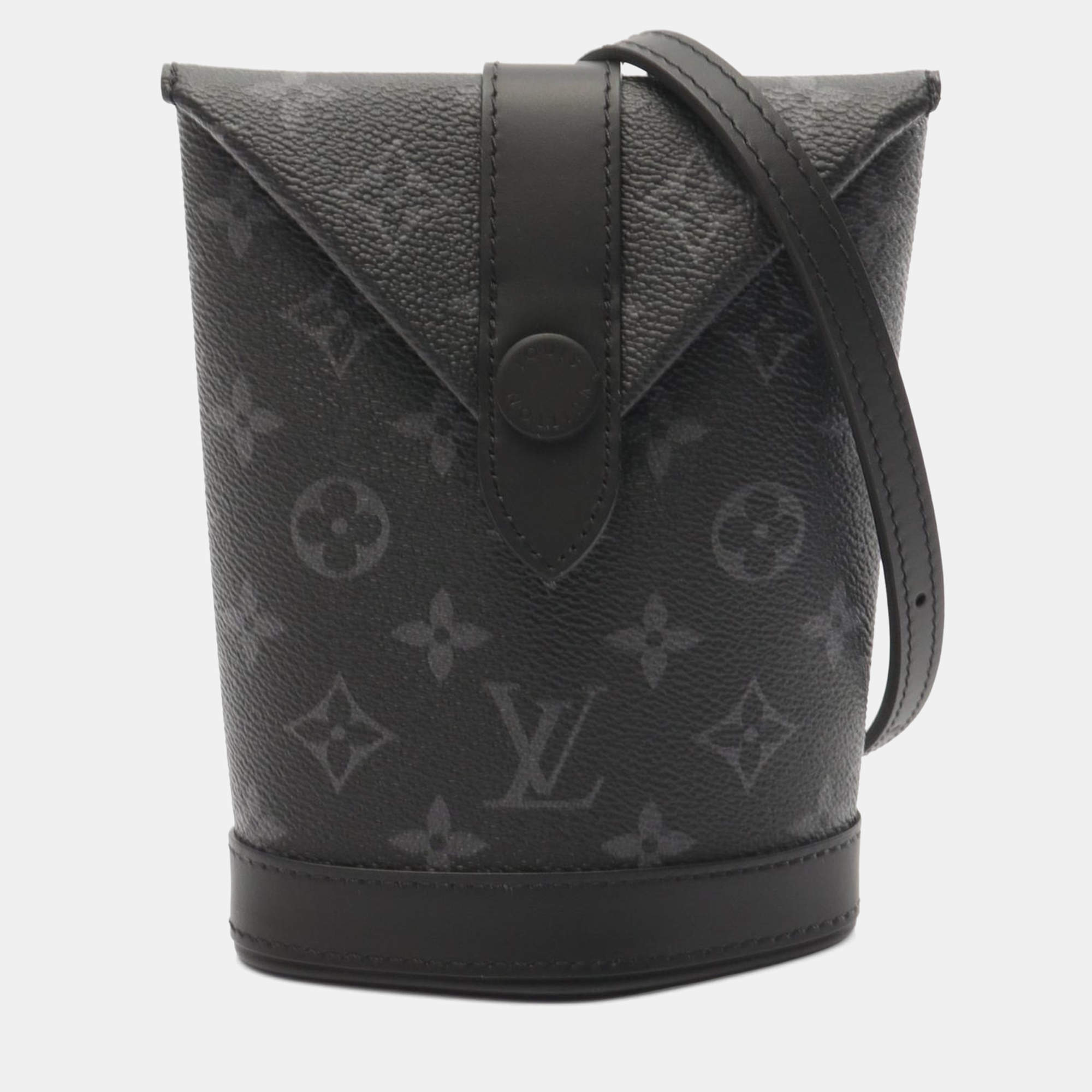 Pre Owned Louis Vuitton Envelope Monogram Eclipse Canvas Pouch