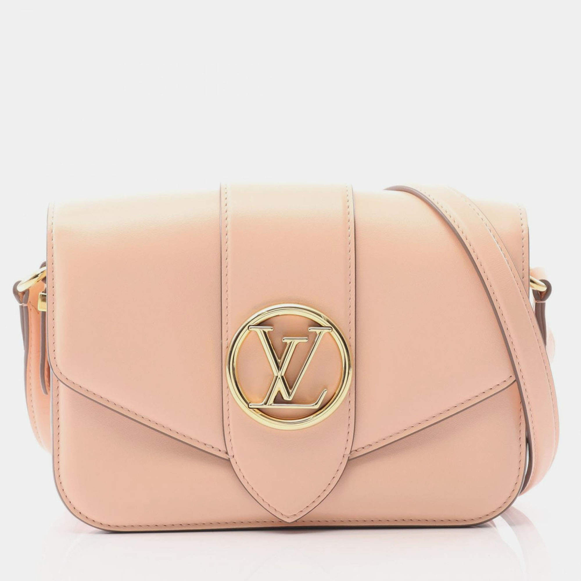 Pre Owned Louis Vuitton Pont Neuf Pink Leather Shoulder Bags