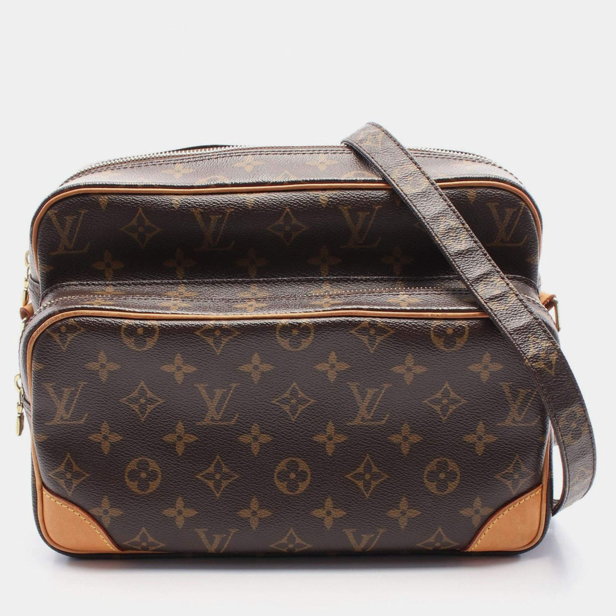 Pre Owned Louis Vuitton Nile Brown Canvas Shoulder Bag