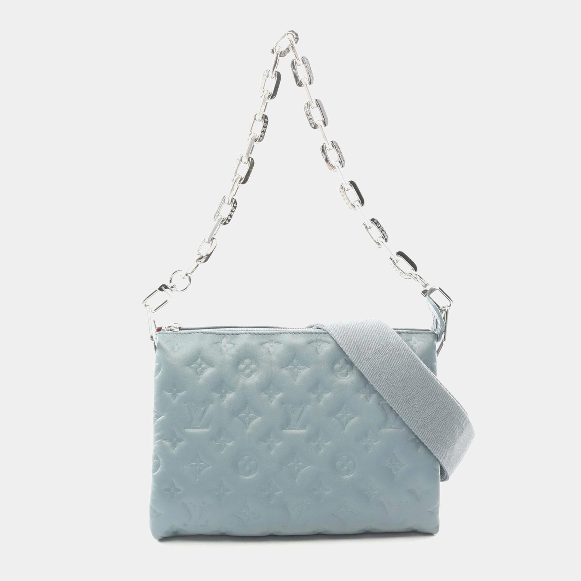 مملوكة مسبقًا Louis Vuitton Coussin PM Blue Empreinte Leather Monogram Shoulder Bag