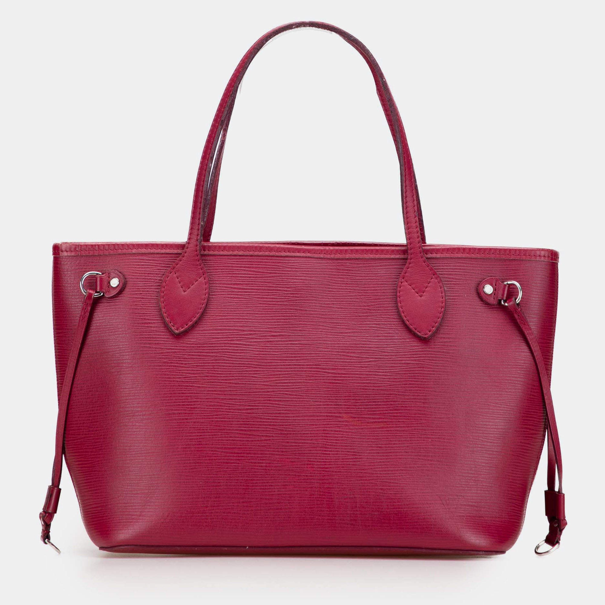 Pre Owned Louis Vuitton Pink Epi Neverfull PM