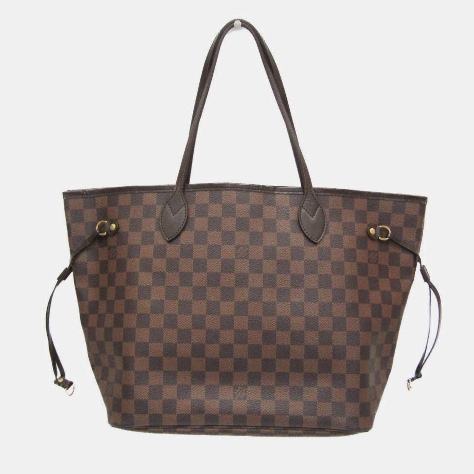 Pre Owned Louis Vuitton Brown Damier Neverfull MM Tote