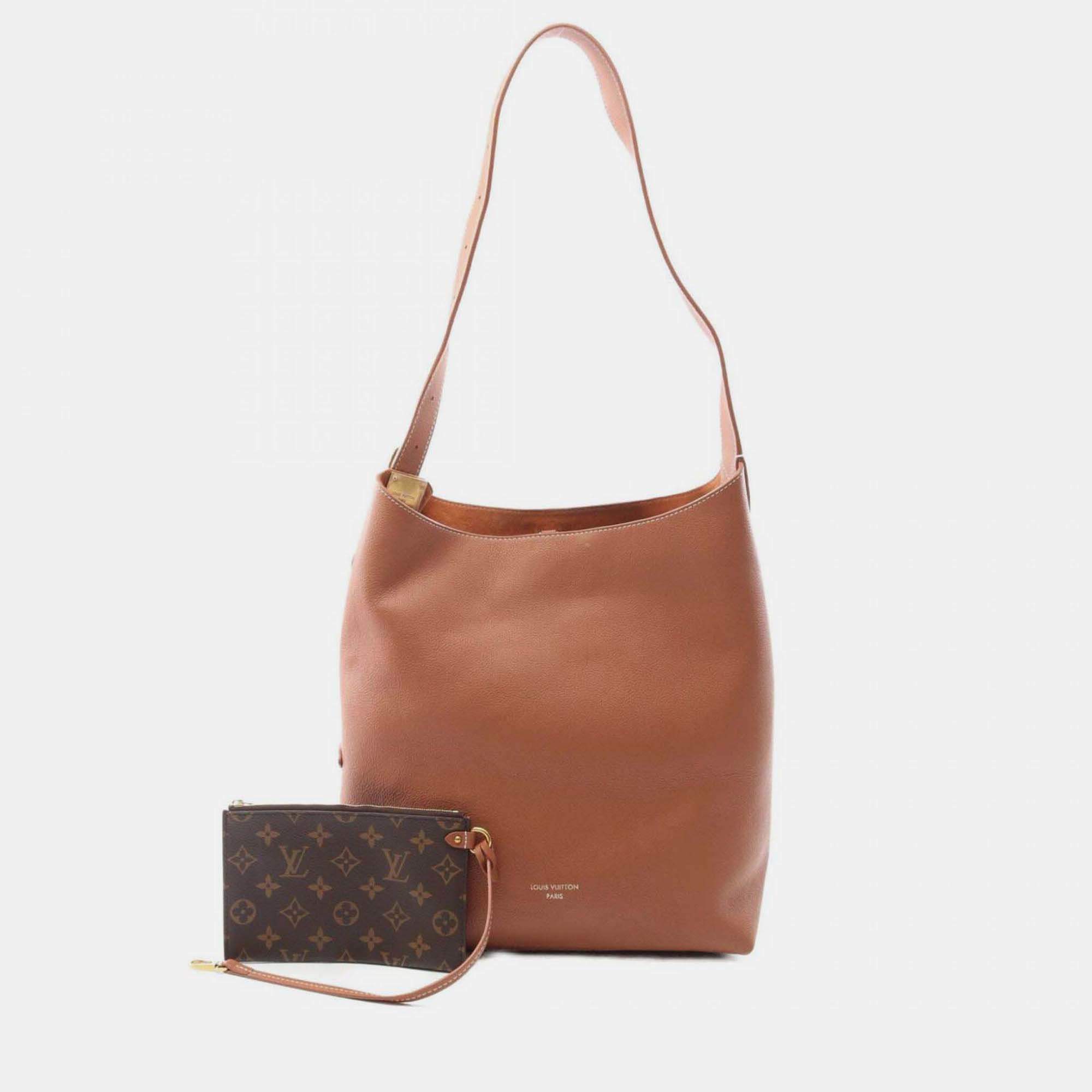 Pre Owned Louis Vuitton Lowkey Hobo Mm Shoulder Bag Leather Brown
