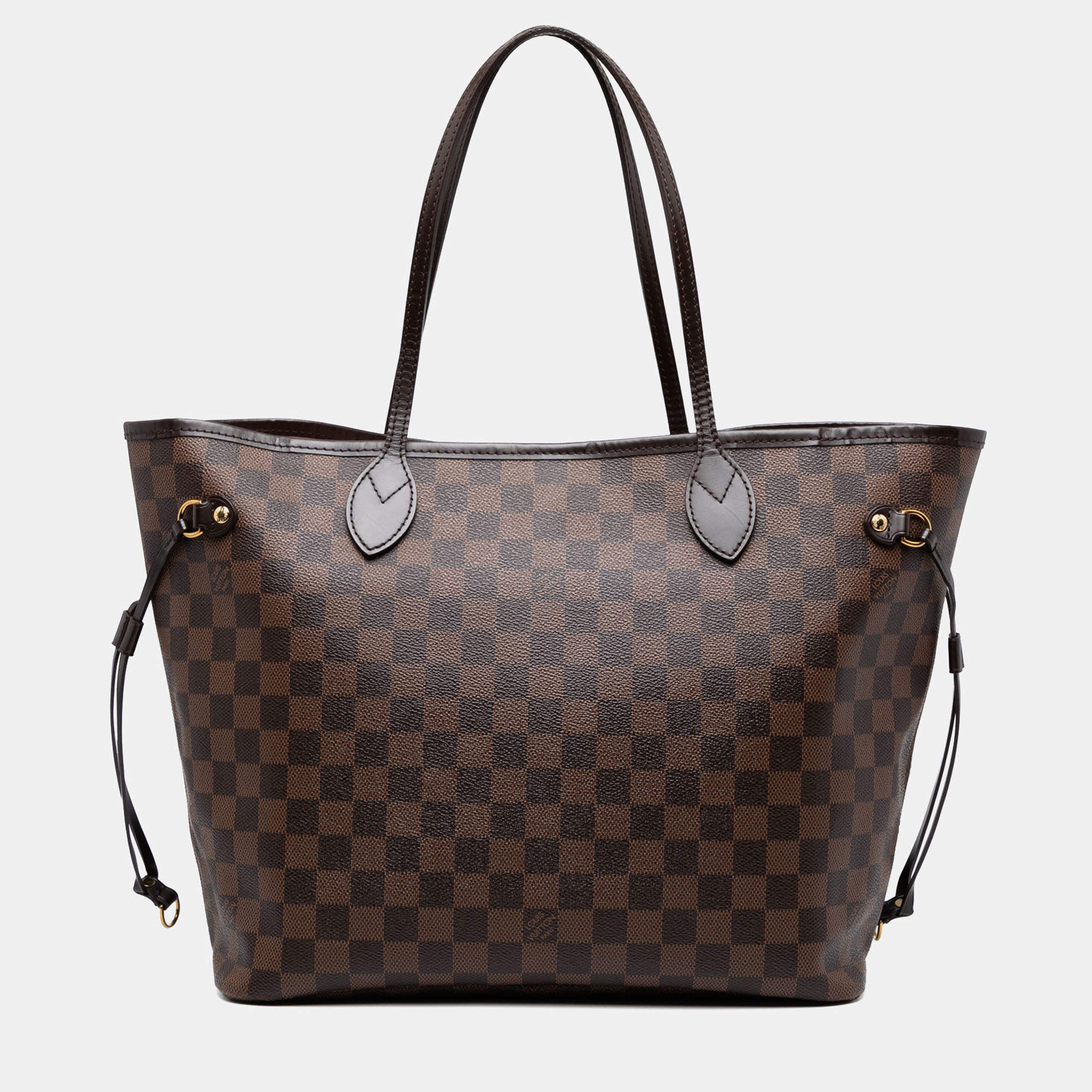 Pre Owned Louis Vuitton Brown Damier Ebene Neverfull MM