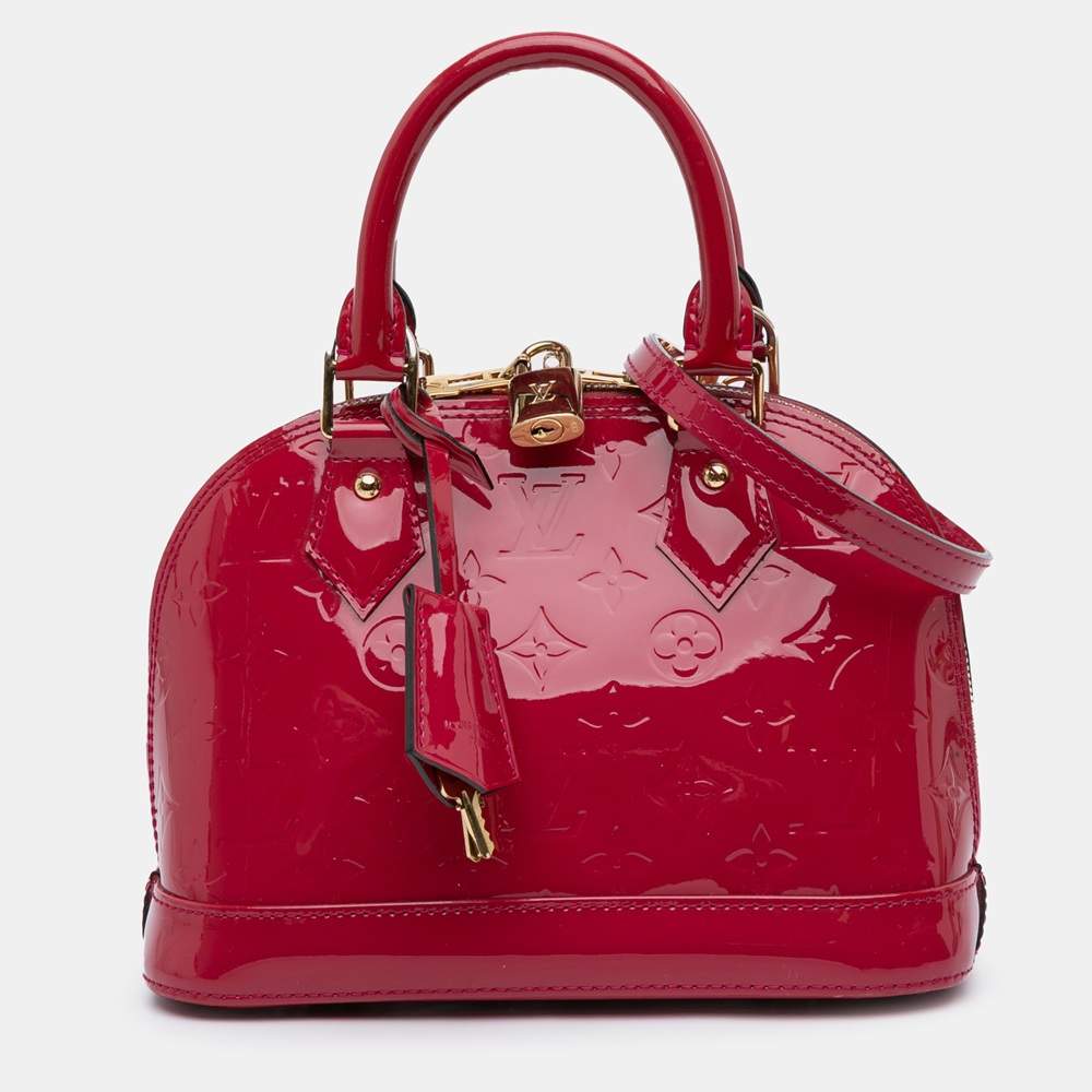 Pre Owned Louis Vuitton Pink Monogram Vernis Alma BB