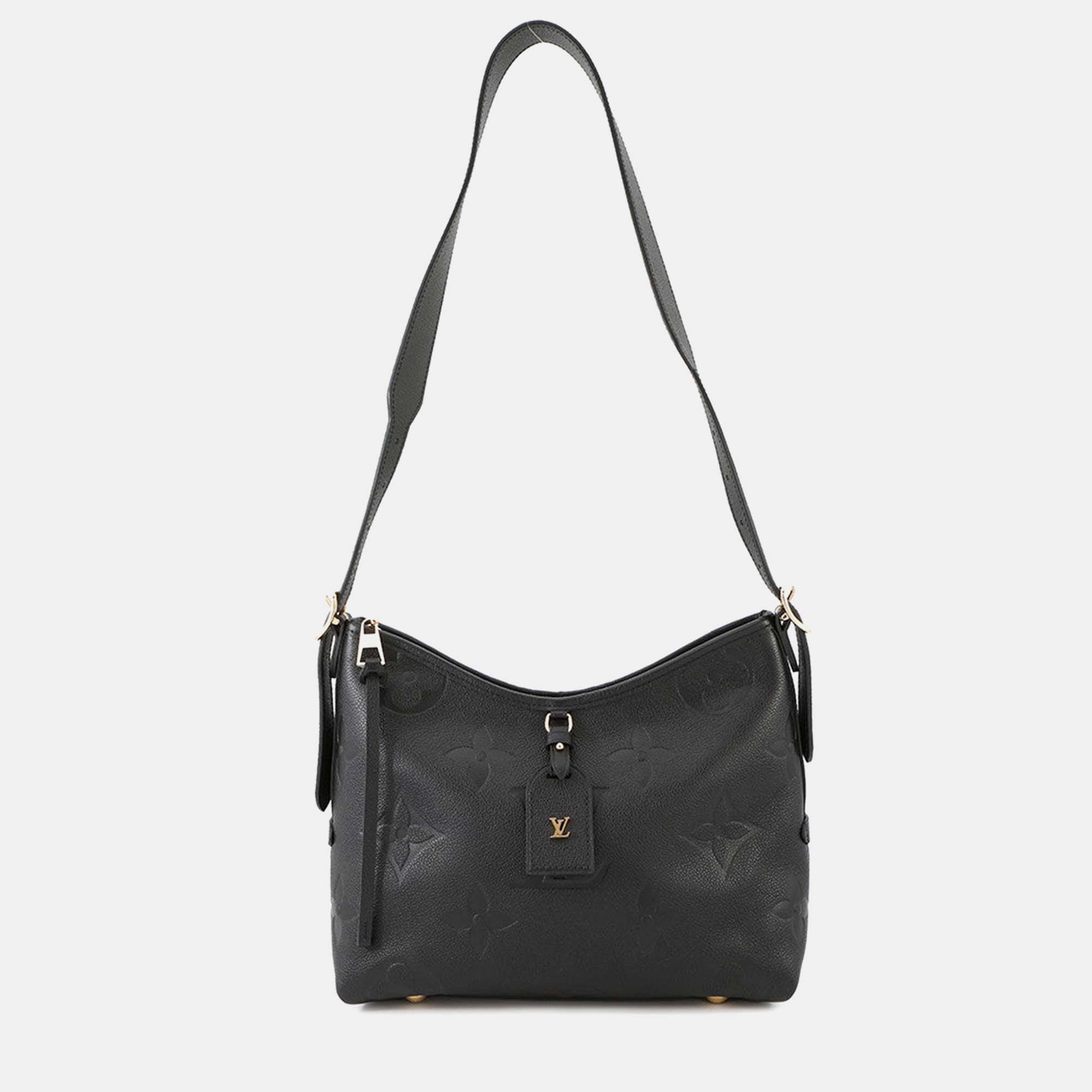 Pre Owned Louis Vuitton Carryall Zip Nm Noir Monogram Empreinte Leather Size Pm