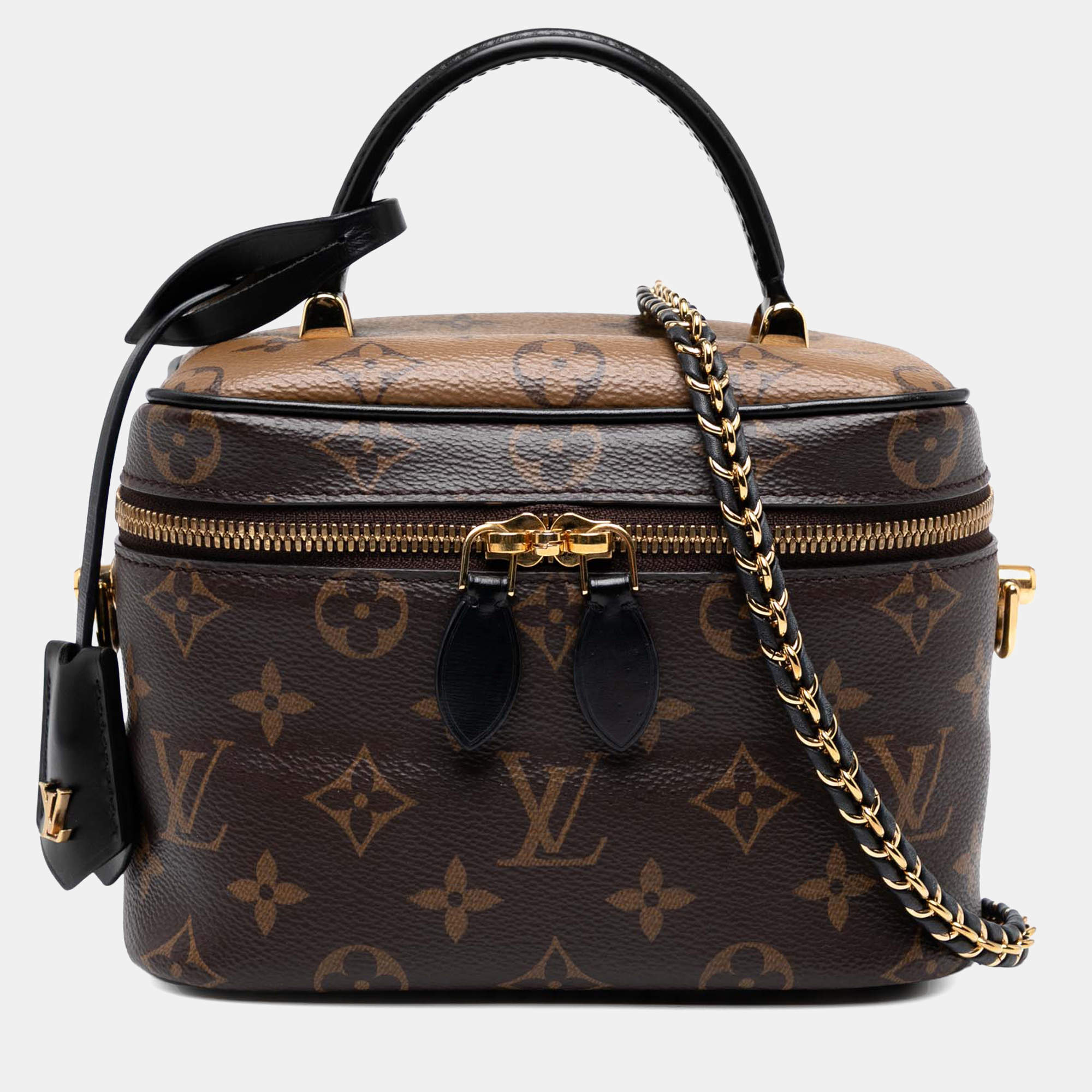 Pre Owned Louis Vuitton Brown Monogram Reverse Vanity PM