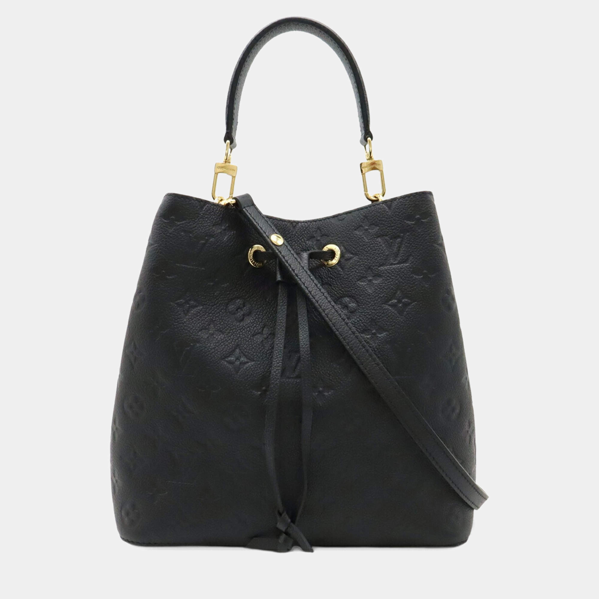 Pre Owned Louis Vuitton Monogram Empreinte Neonoe Shoulder Bag Noir Black