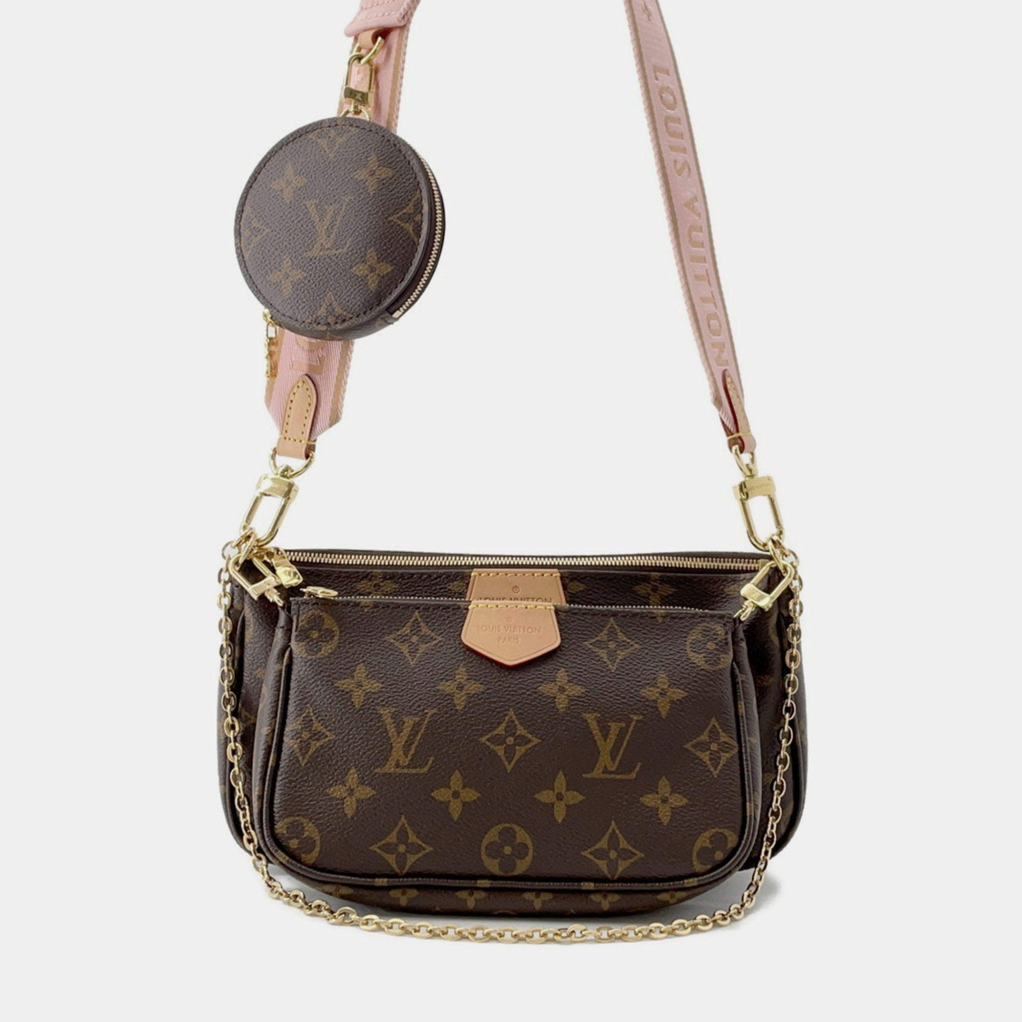 Pre Owned Louis Vuitton Brown Monogram Multi Pochette Accessoires Pouch Shoulder Bag