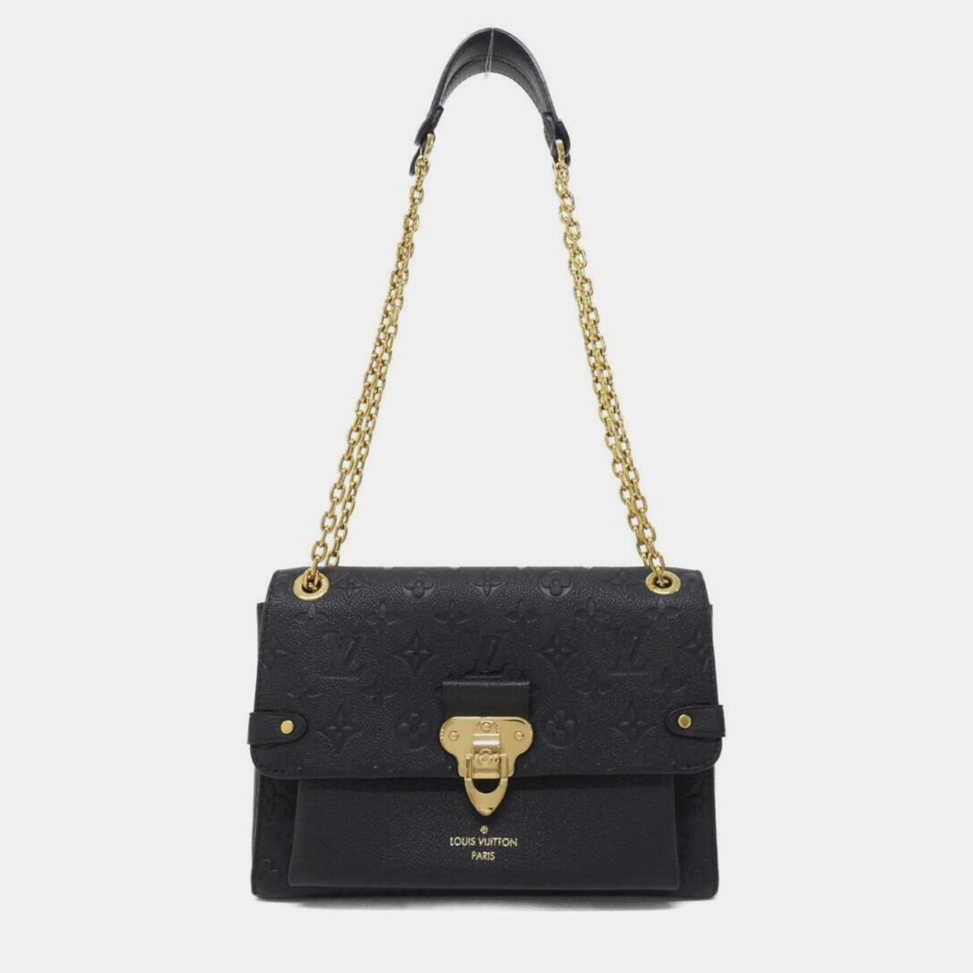 Pre Owned Louis Vuitton Black Monogram Empreinte Vavin PM Shoulder Bag