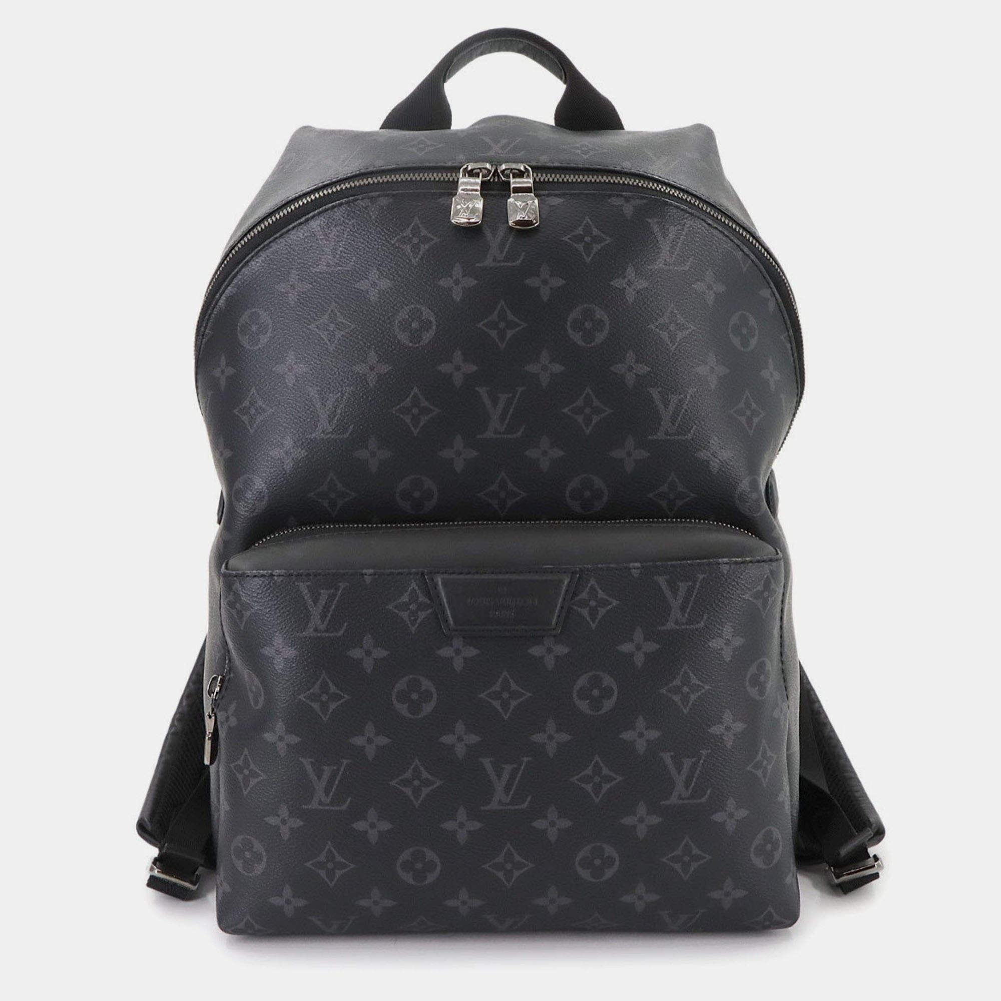 Pre Owned Louis Vuitton Monogram Eclipse Backpack Black Discovery Backpack Pm