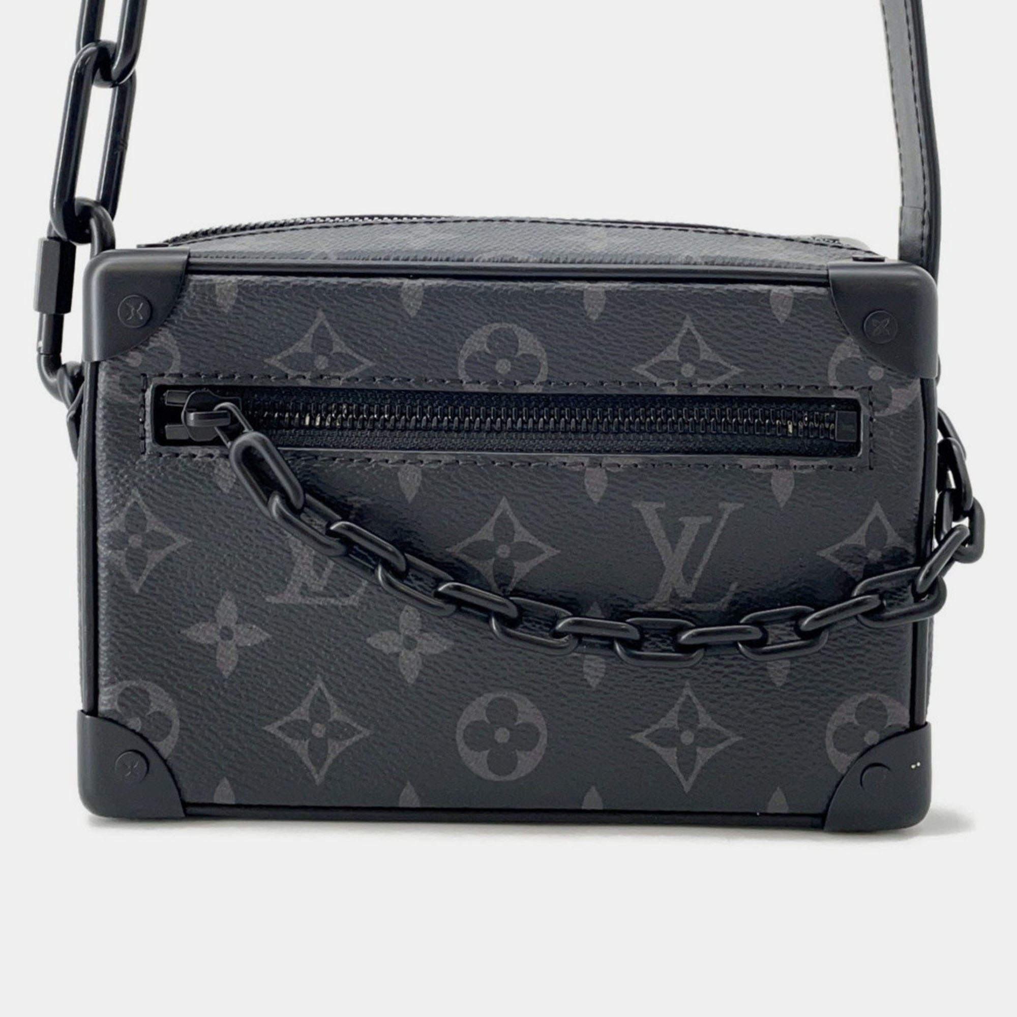Pre Owned Louis Vuitton Monogram Eclipse Mini Soft Trunk Shoulder Bag Black