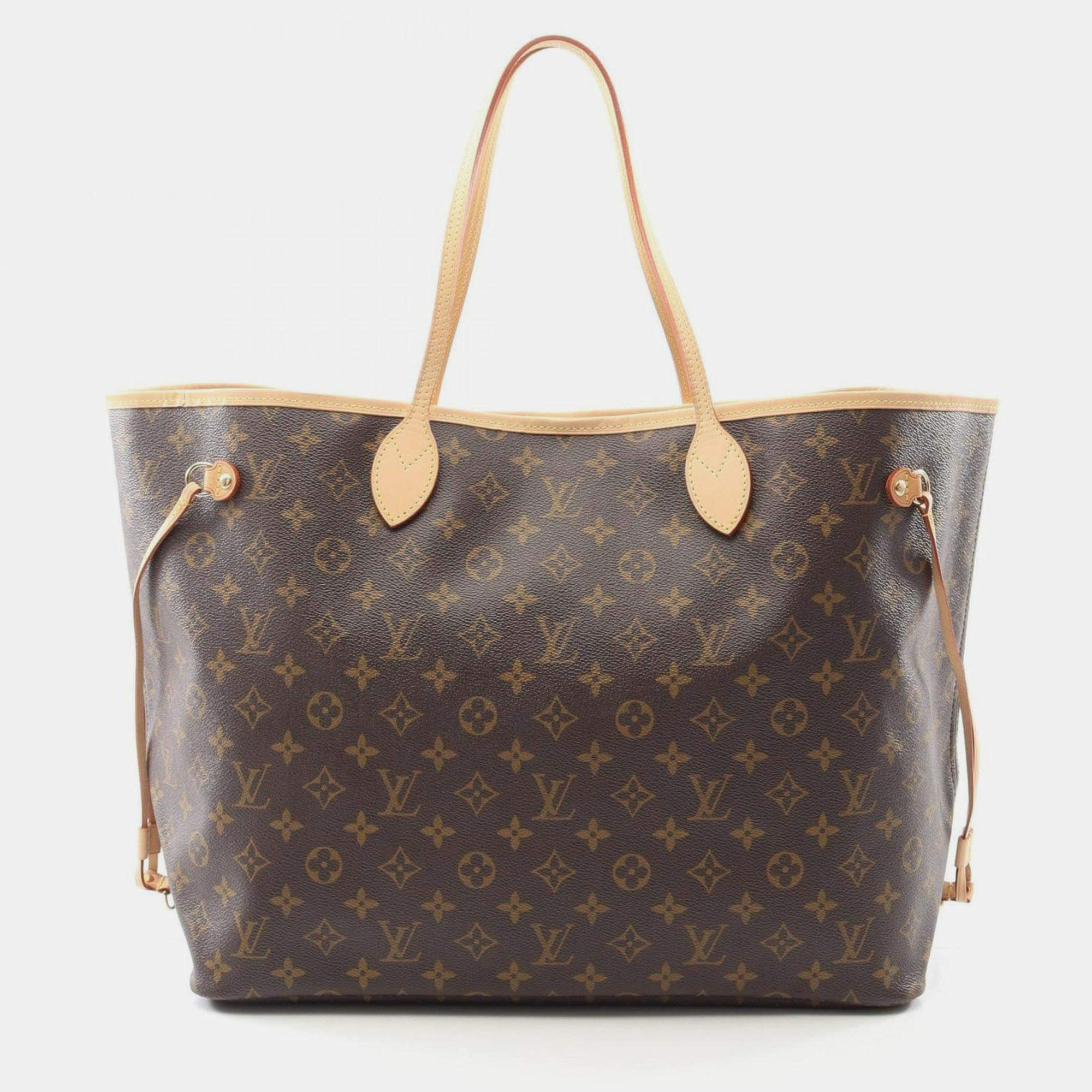 Pre Owned Louis Vuitton Neverfull Gm Tote Bag Coated Canvas And Leather Monogram Brown