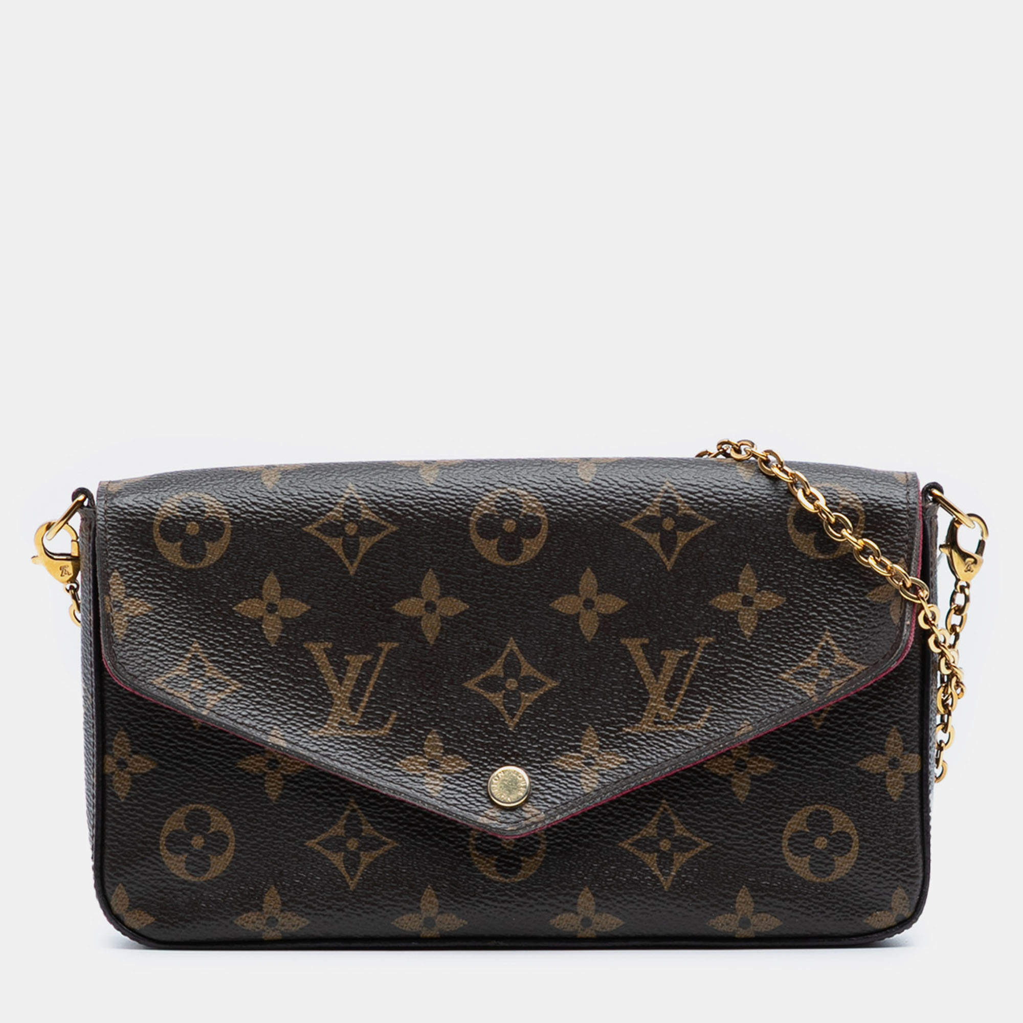 Pre Owned Louis Vuitton Brown Monogram Pochette Felicie