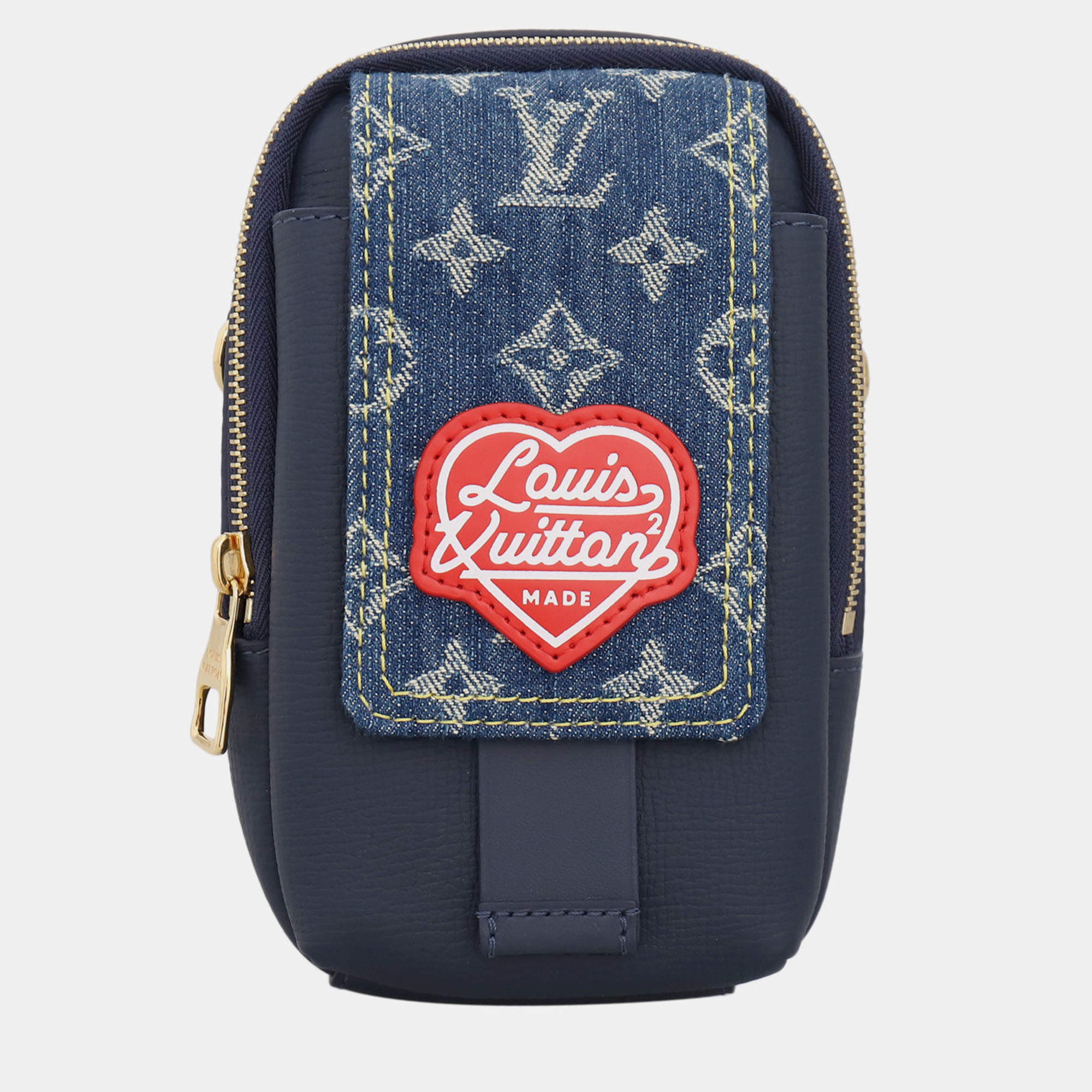 Pre Owned x Nigo Denim Detail Flap Double Phone Pouch