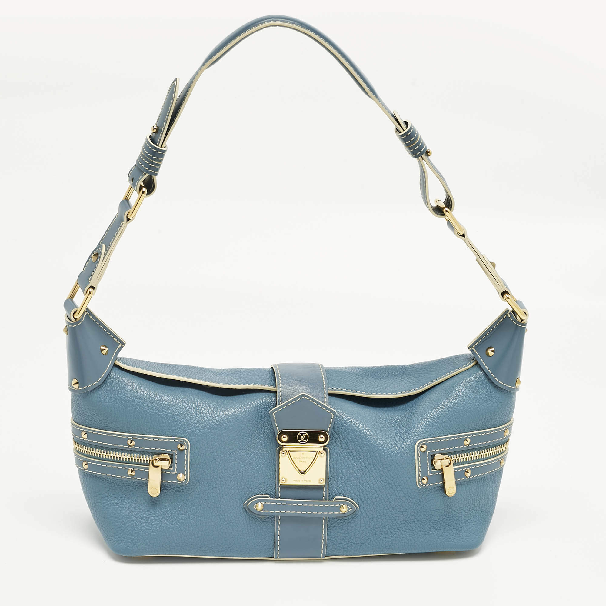 Pre Owned Louis Vuitton Blue Suhali Leather L'Impetueux Bag