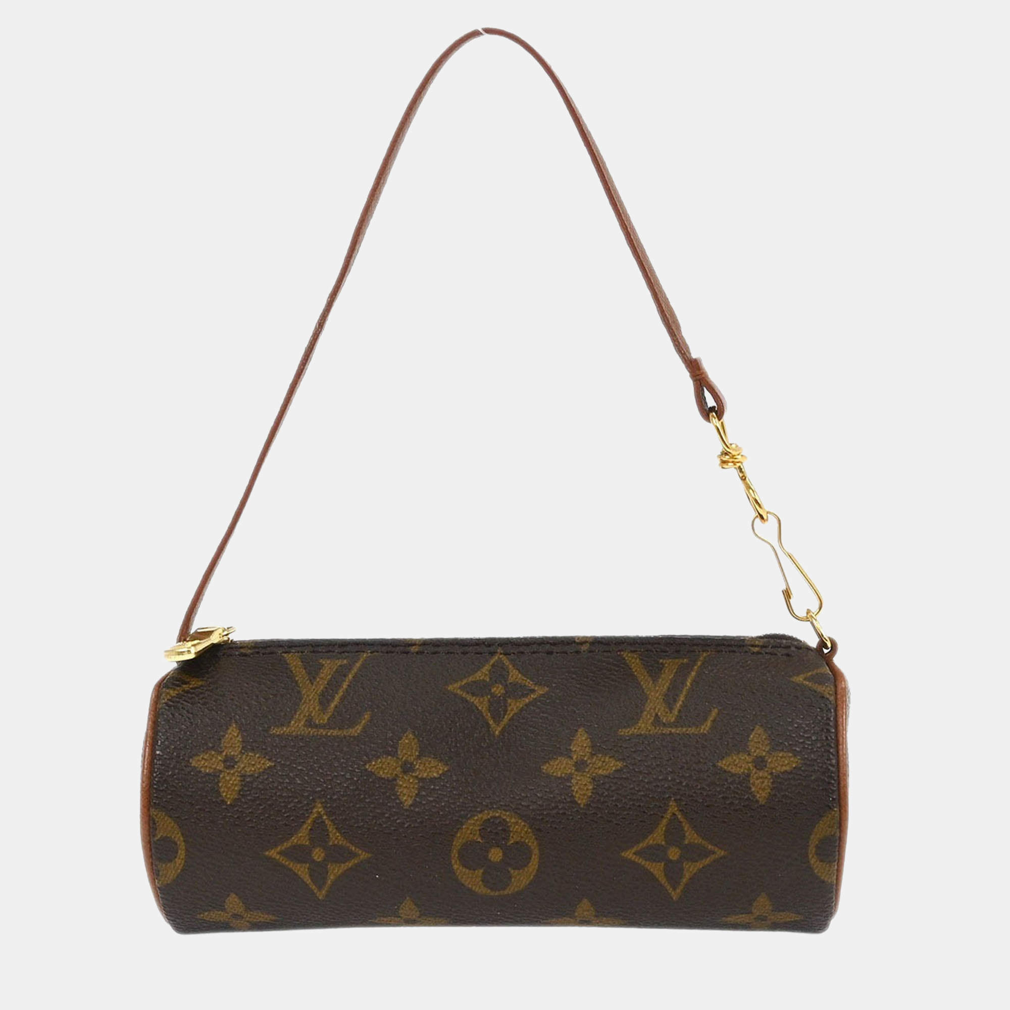 Pre Owned Louis Vuitton Monogram Papillon Attached Pouch Bag