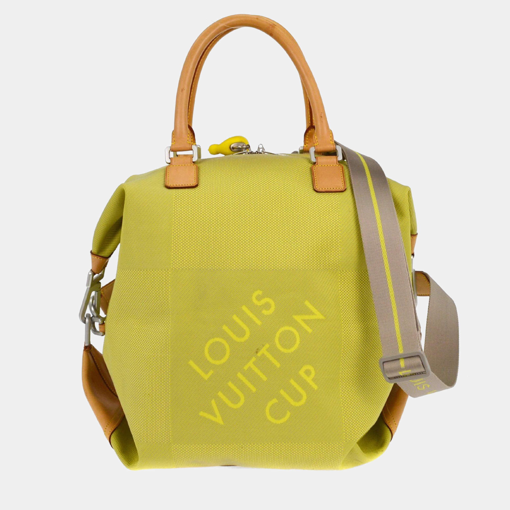 Pre Owned Louis Vuitton Yellow Damier Geant LV Cup America Cube