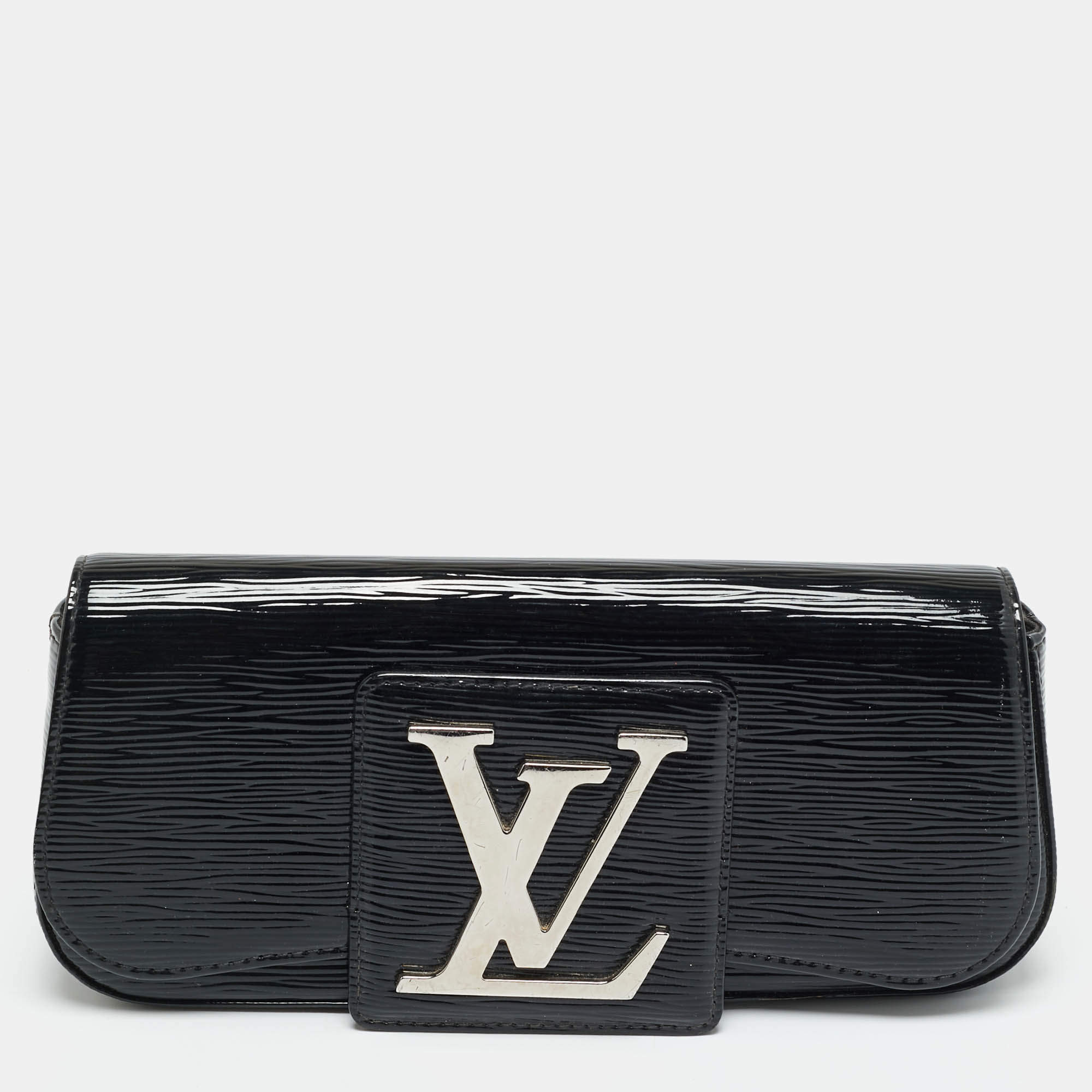Pre Owned Louis Vuitton Black Electric Epi Leather Sobe Clutch