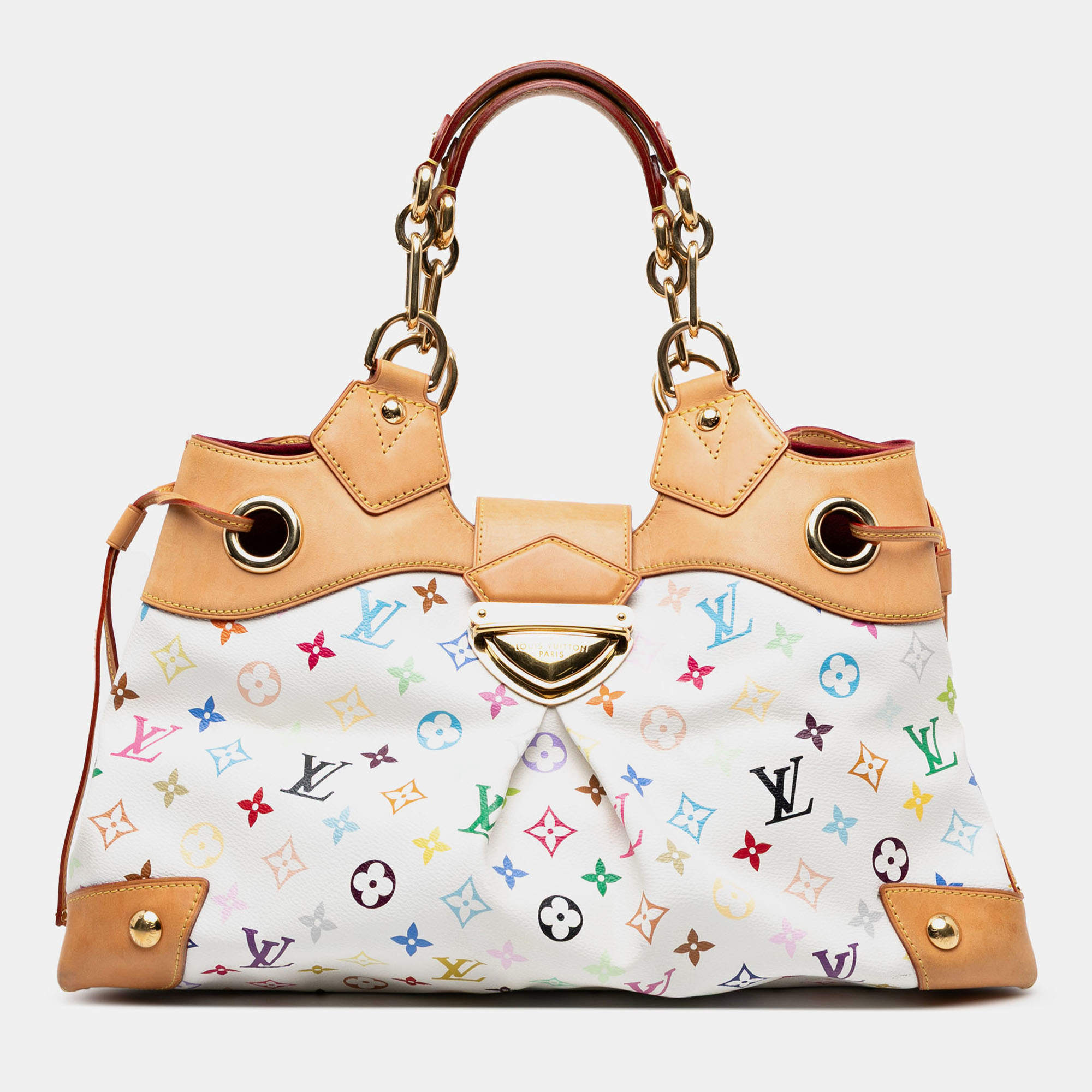 Pre Owned Louis Vuitton White Monogram Multicolore Ursula