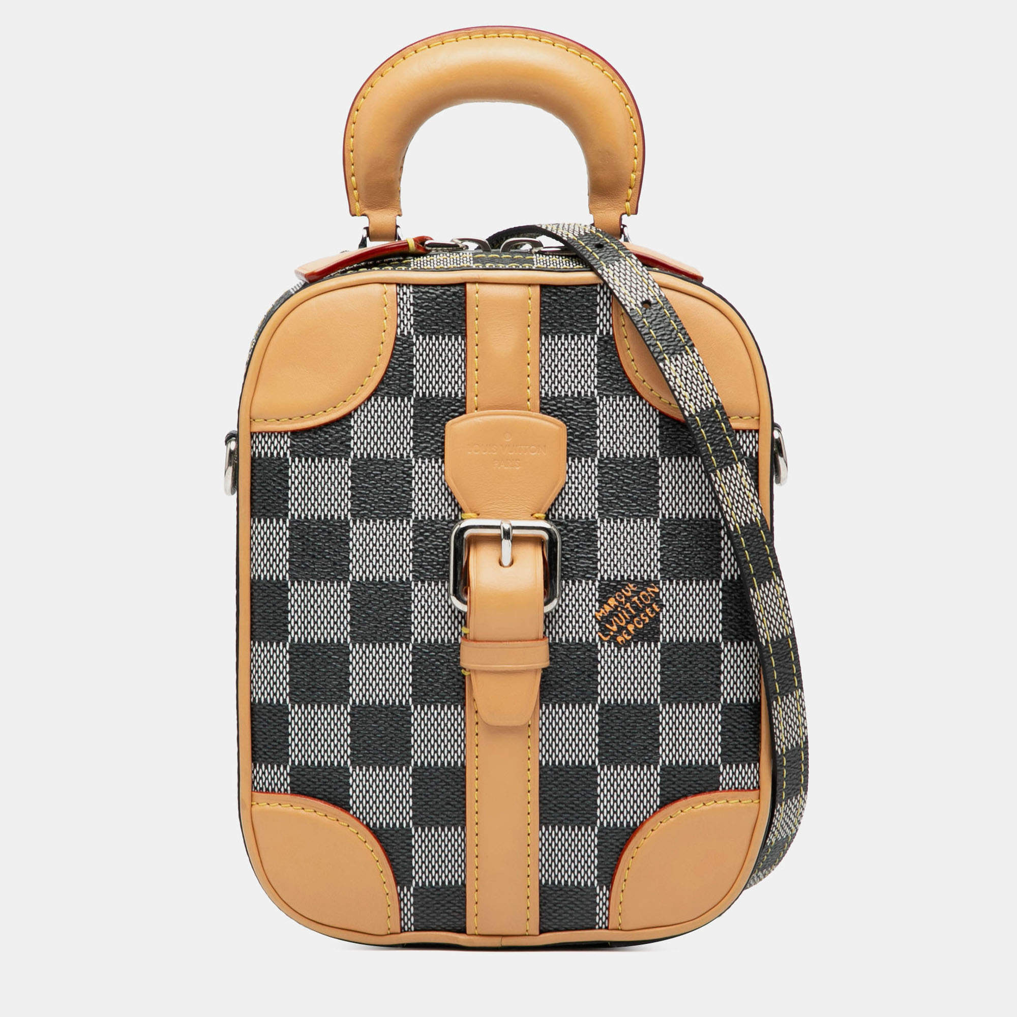 Pre Owned Louis Vuitton Grey Damier Colors Valisette Verticale