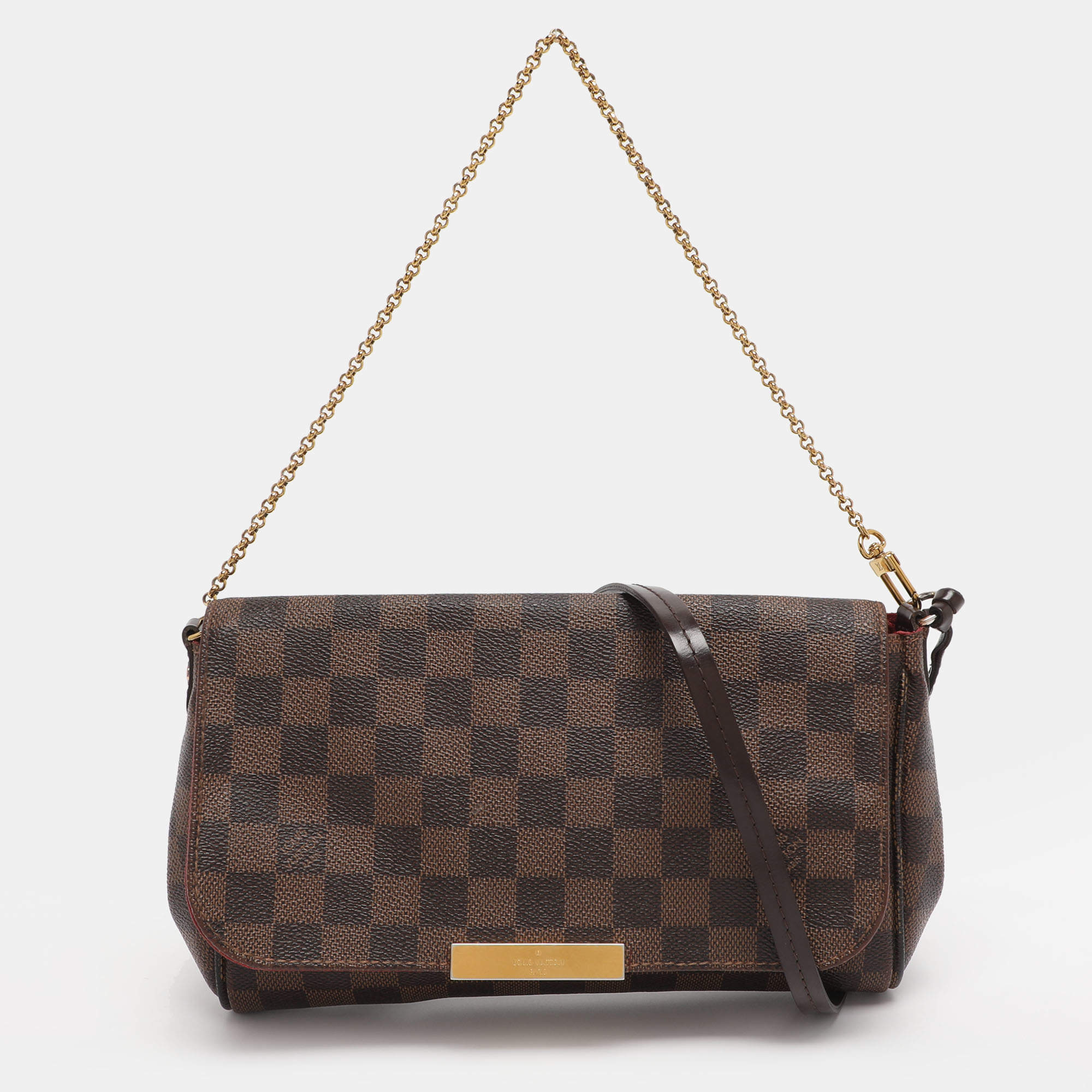 Pre Owned Louis Vuitton Damier Ebene Canvas Favorite MM Bag
