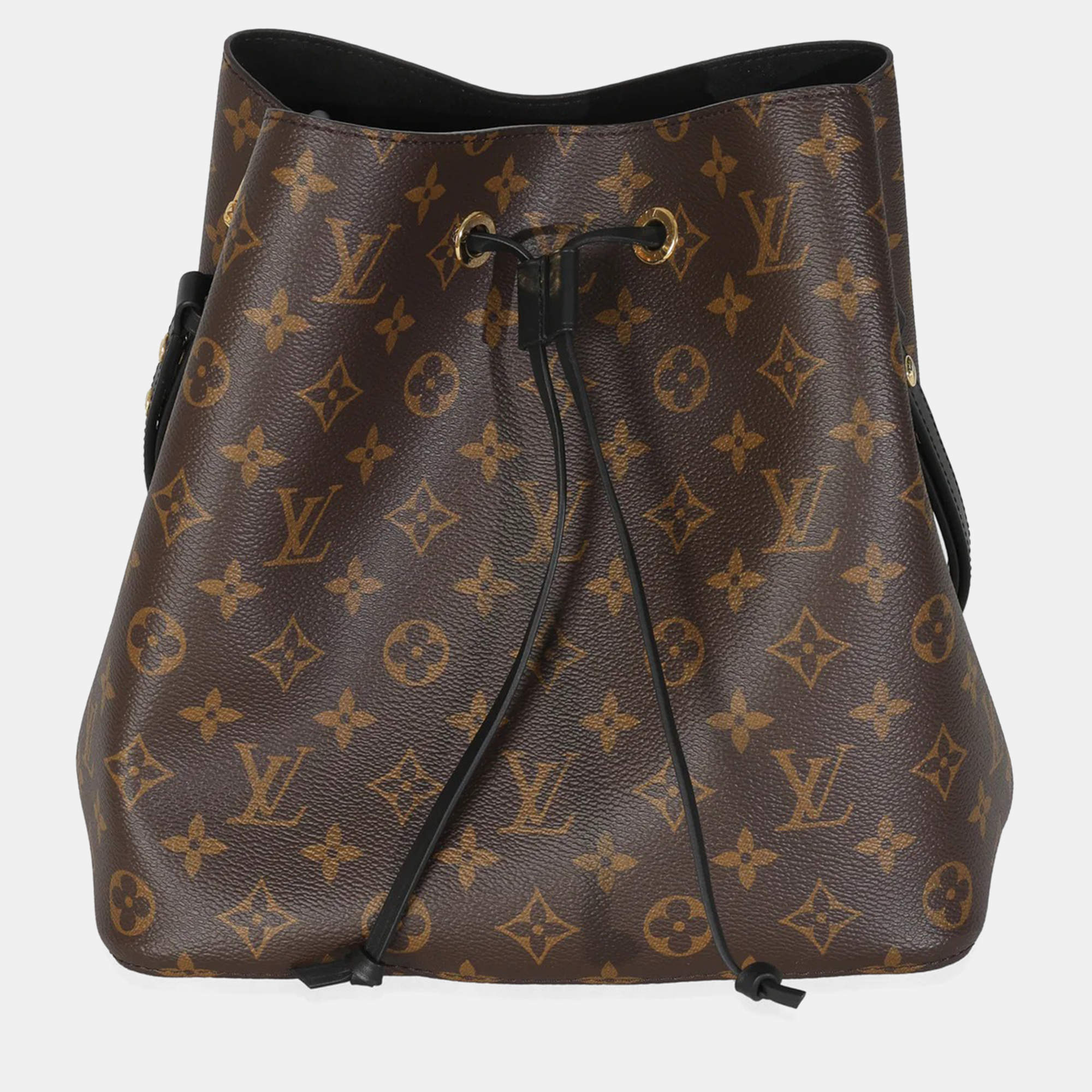 Pre Owned Louis Vuitton Black/Brown Monogram Canvas Neonoe MM