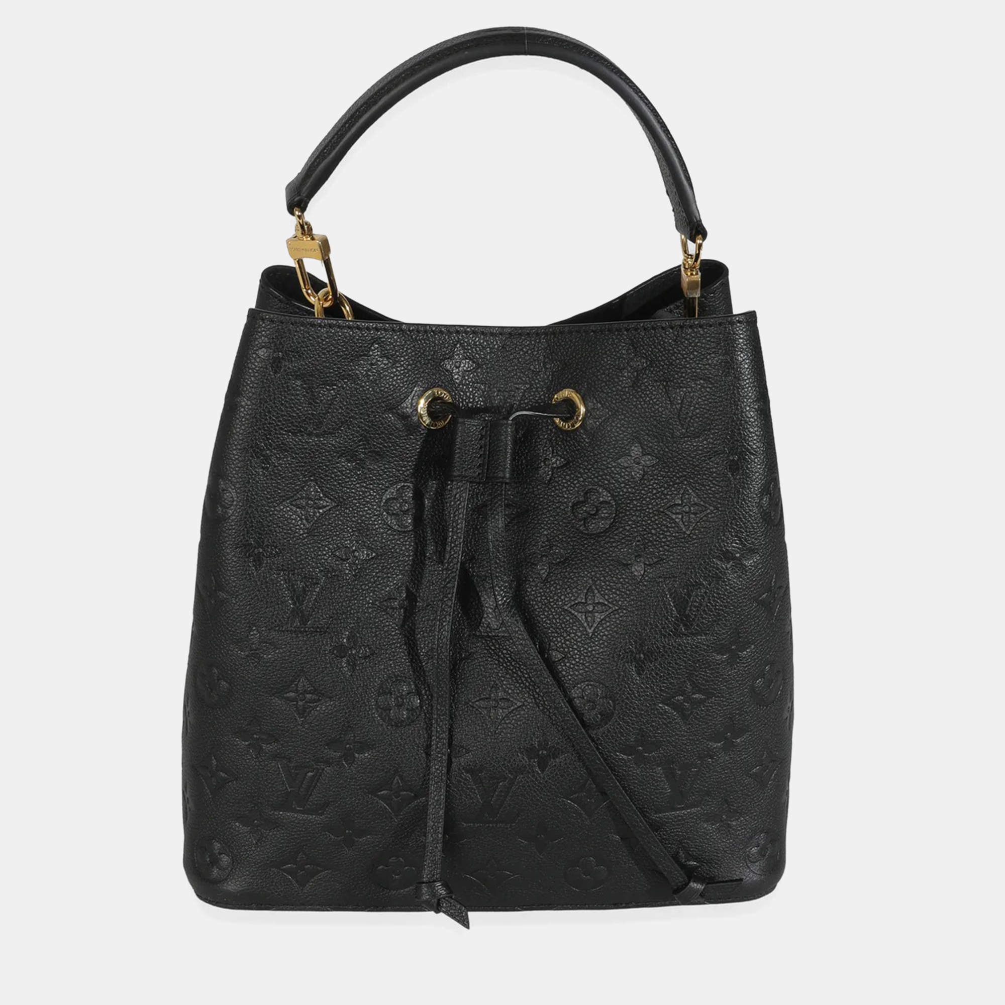 Pre Owned Louis Vuitton Black Monogram Empreinte Neonoe MM
