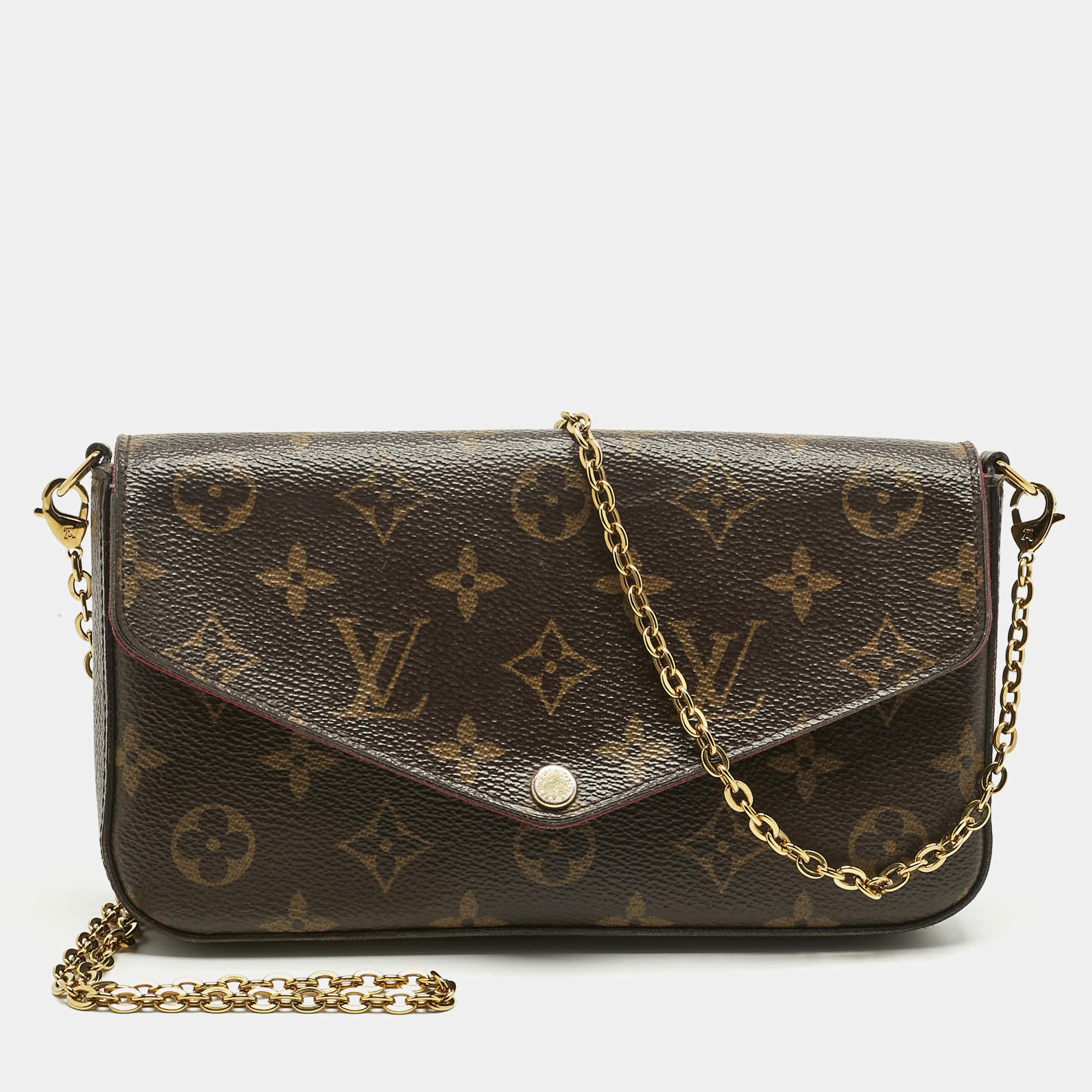 Pre Owned Louis Vuitton Monogram Canvas Pochette Felicie Bag