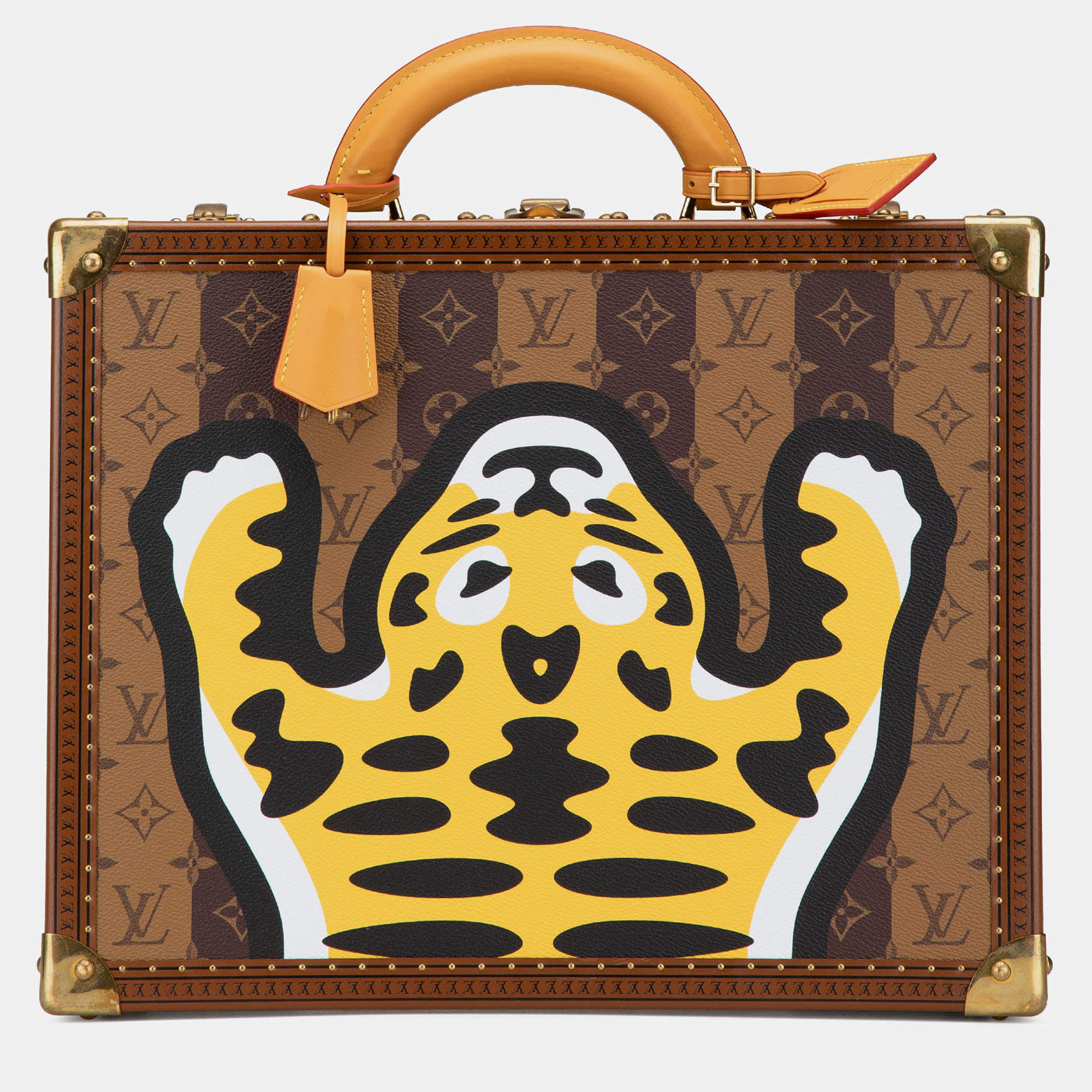 Pre Owned Louis Vuitton Brown Monogram Nigo Cotteville 40
