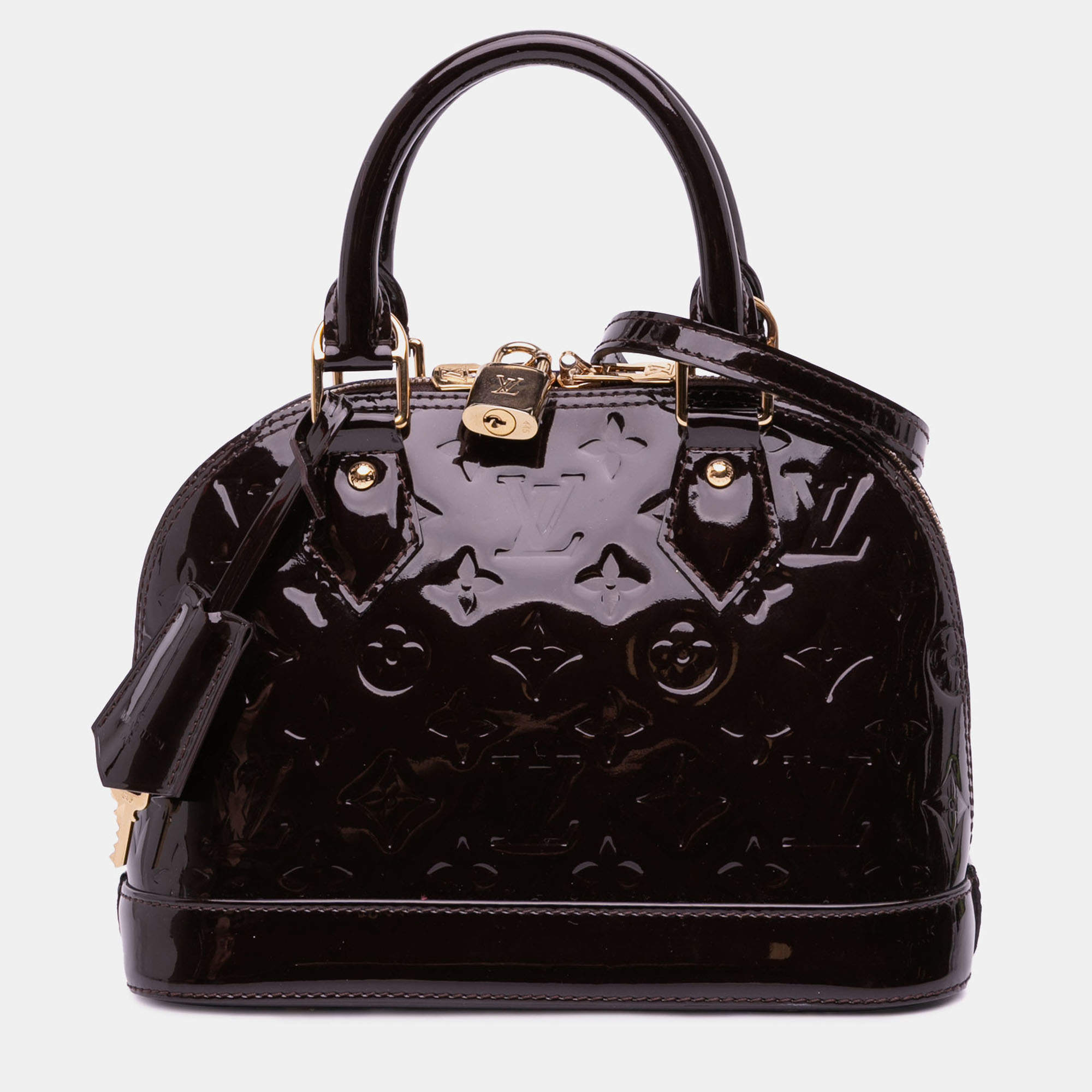 Pre Owned Louis Vuitton Purple Monogram Vernis Alma BB
