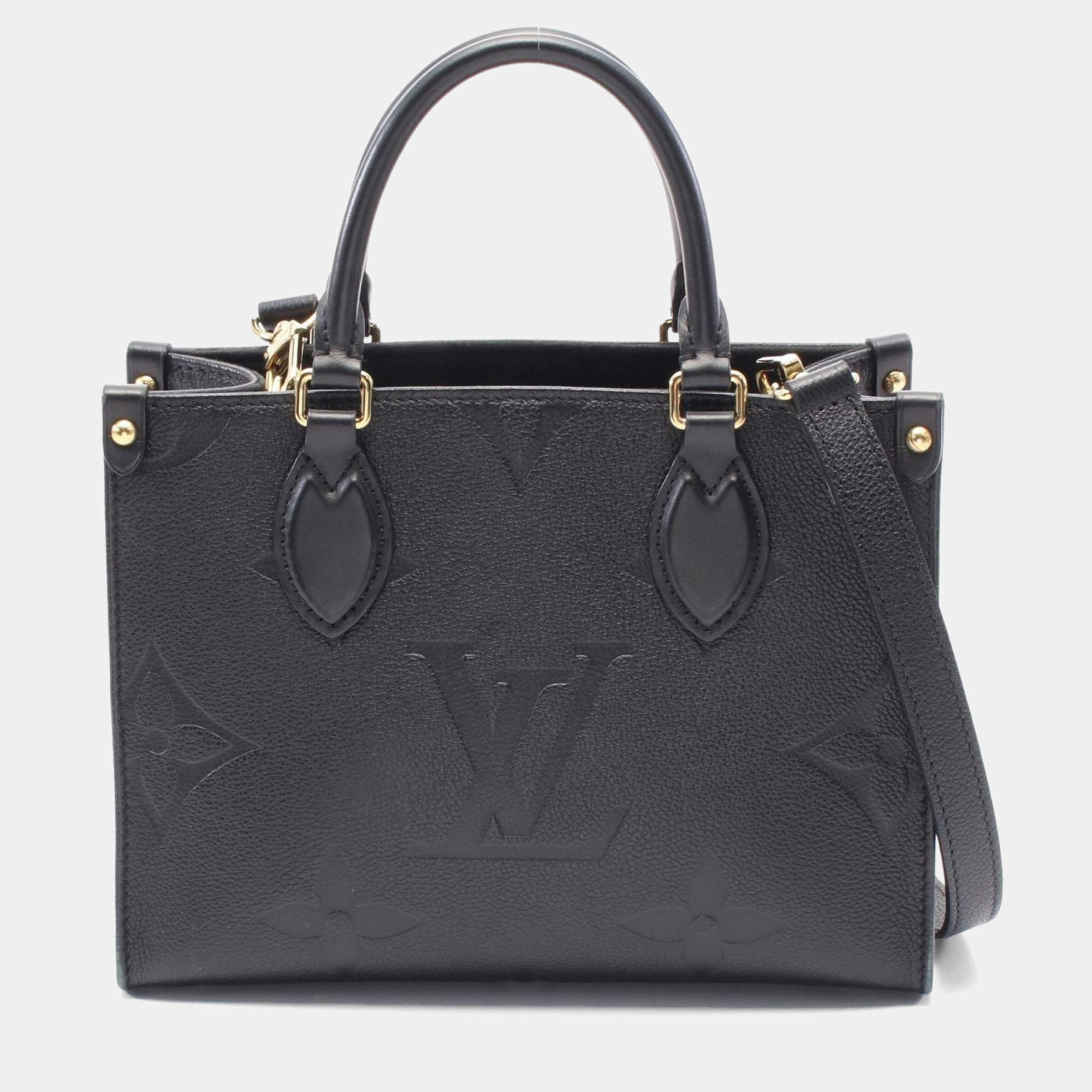 Pre Owned Louis Vuitton OnTheGo Black  Monogram Empreinte PM Handbag