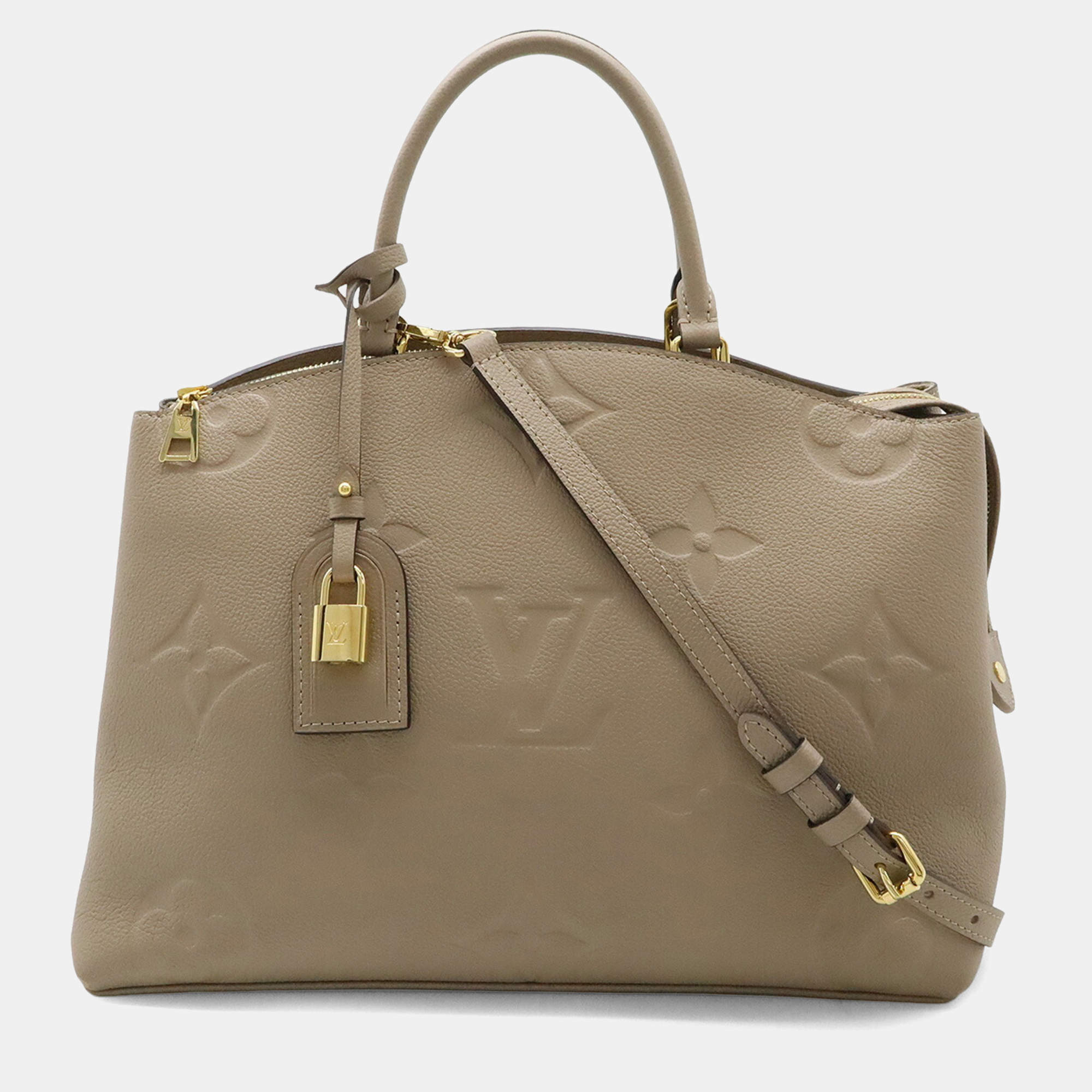 Pre Owned Louis Vuitton Monogram Empreinte Grand Palais MM HandbagTourterelle