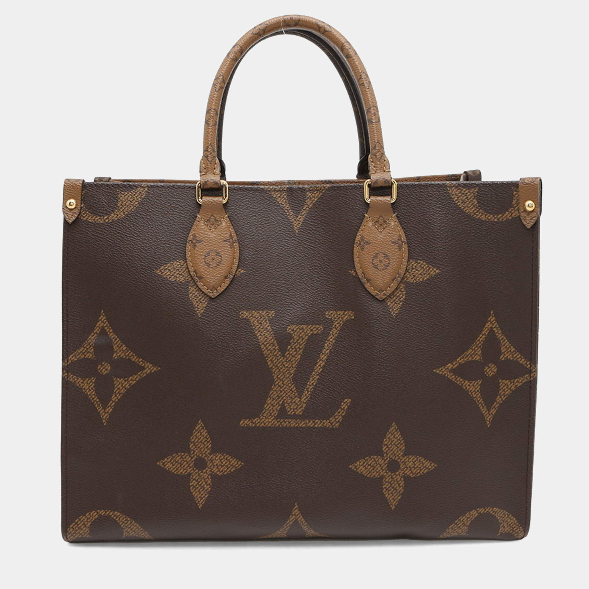 Pre Owned Louis Vuitton Monogram Reverse Shoulder Bag Giant On The Go MM